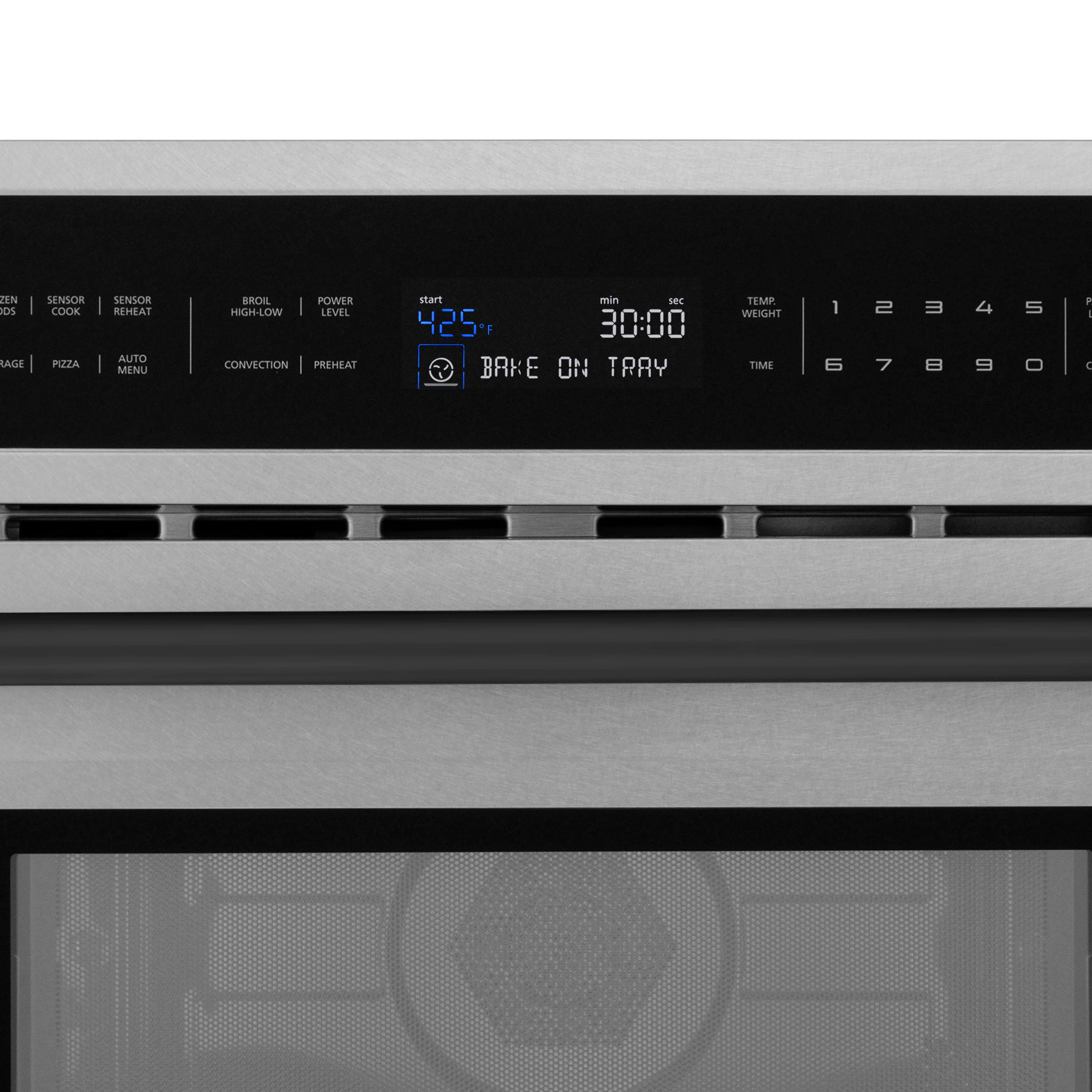 ZLINE Autograph Edition 30 in. 1.6 cu ft. Built-in Convection Microwave Oven in Satin Stainless Steel and Matte Black Accents (MWOZ-30-SS-MB) - Image 7
