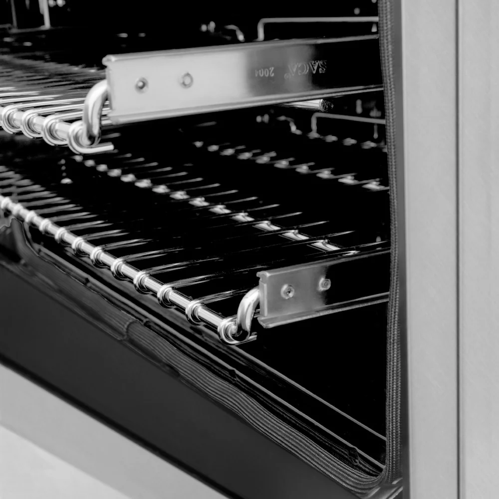 ZLINE Autograph Edition 30 in. 4.0 cu. ft. Legacy Dual Fuel Range with 4 Burner Gas Cooktop and Electric Convection Oven in Satin Stainless Steel and Matte Black Accents, Open Box-Great Condition - Image 8