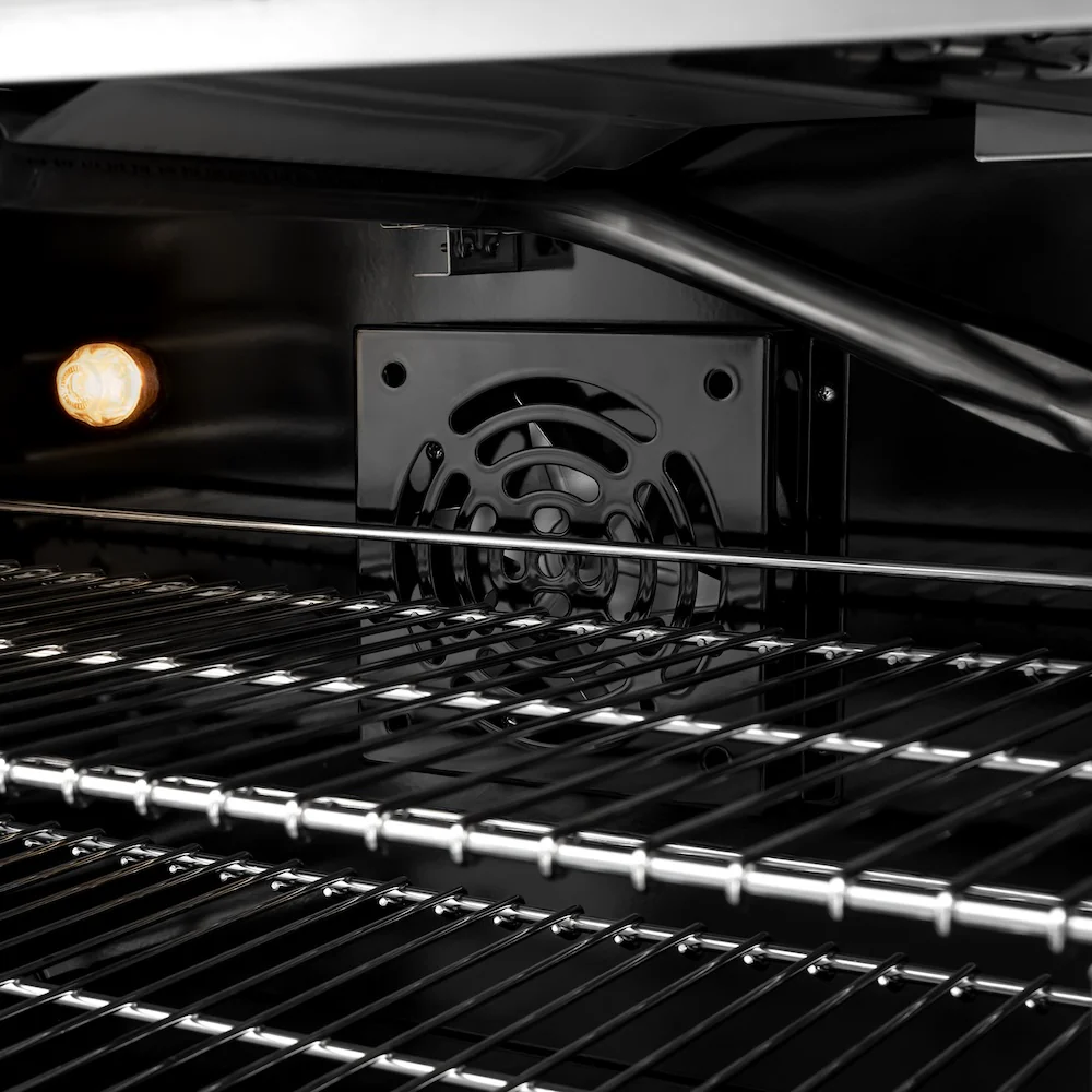 ZLINE Autograph Edition 30 in. 4.2 cu. ft. Classic Gas Range with 4 Burner Cooktop and Convection Gas Oven in Stainless Steel and Polished Gold Accents, Open Box-Great Condition - Image 9