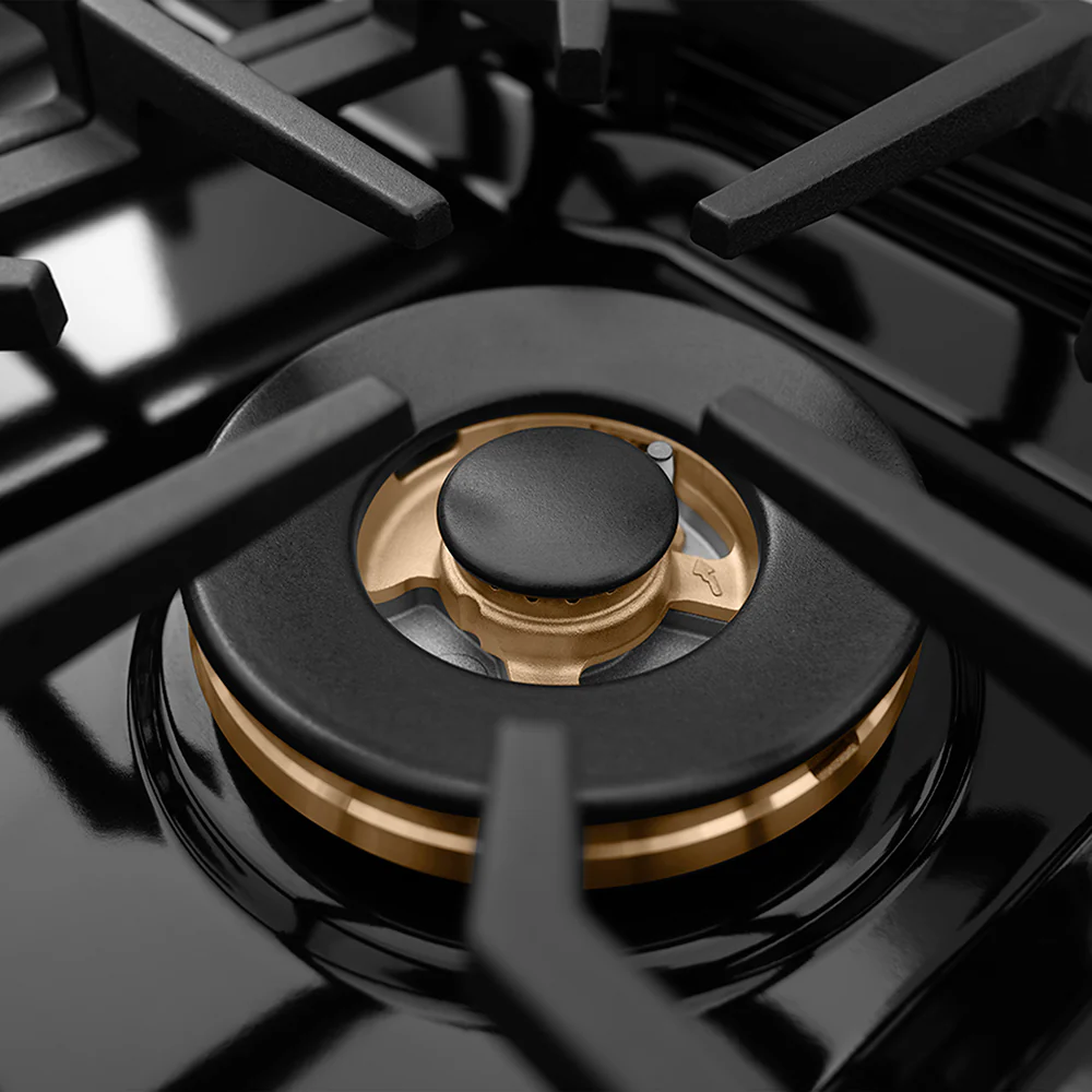 ZLINE Autograph Edition 30 in. 4.2 cu. ft. Paramount Gas Range with 4 Burner DuoPro™ Cooktop and Convection Gas Oven in Satin Stainless Steel and Polished Gold Accents, Open Box-Great Condition - Image 6