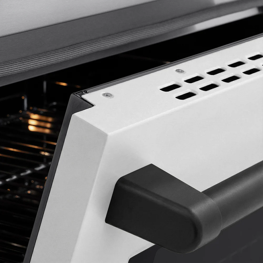 ZLINE Autograph Edition 30 in. 4.2 cu. ft. Paramount Induction Range with 4 Element Cooktop and Electric Convection Oven in Stainless Steel with White Matte Door and Matte Black Accents, Open Box-Great Condition - Image 7