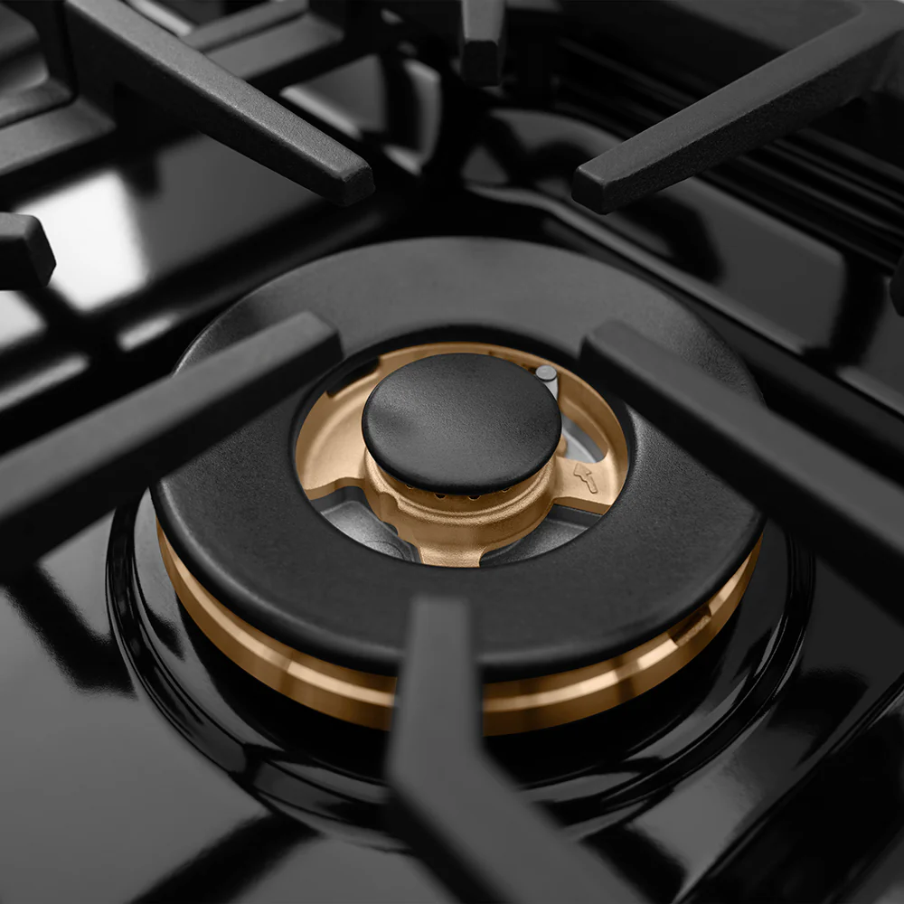 ZLINE Autograph Edition 30 in. Paramount Gas Rangetop with 4 Burner DuoPro™ Cooktop in Black Satin Stainless Steel and Champagne Bronze Accents, Open Box-Great Condition - Image 4