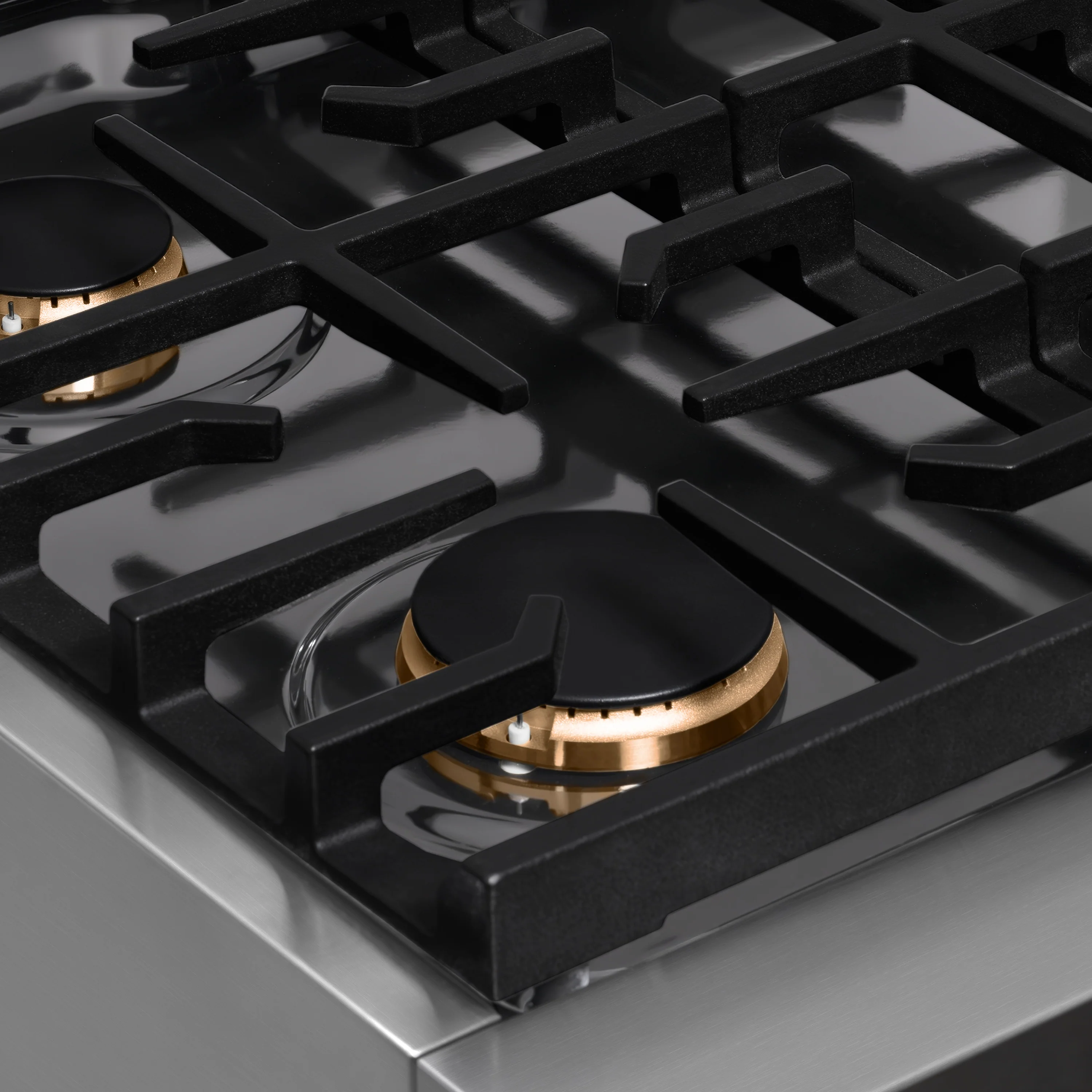 ZLINE Autograph Edition 30 in. Paramount Gas Rangetop with 4 Burners and Porcelain Cooktop in Stainless Steel with Matte Black Accents, Open Box-Great Condition - Image 5