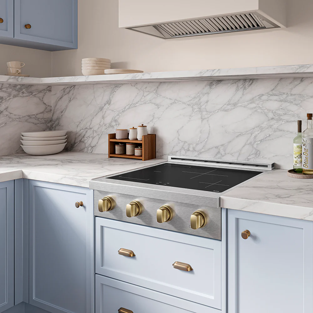 ZLINE Autograph Edition 30 in. Paramount Induction Rangetop with 4 Element Cooktop in Satin Stainless Steel and Champagne Bronze Accents (SINRTSZ-30-CB) - Image 14