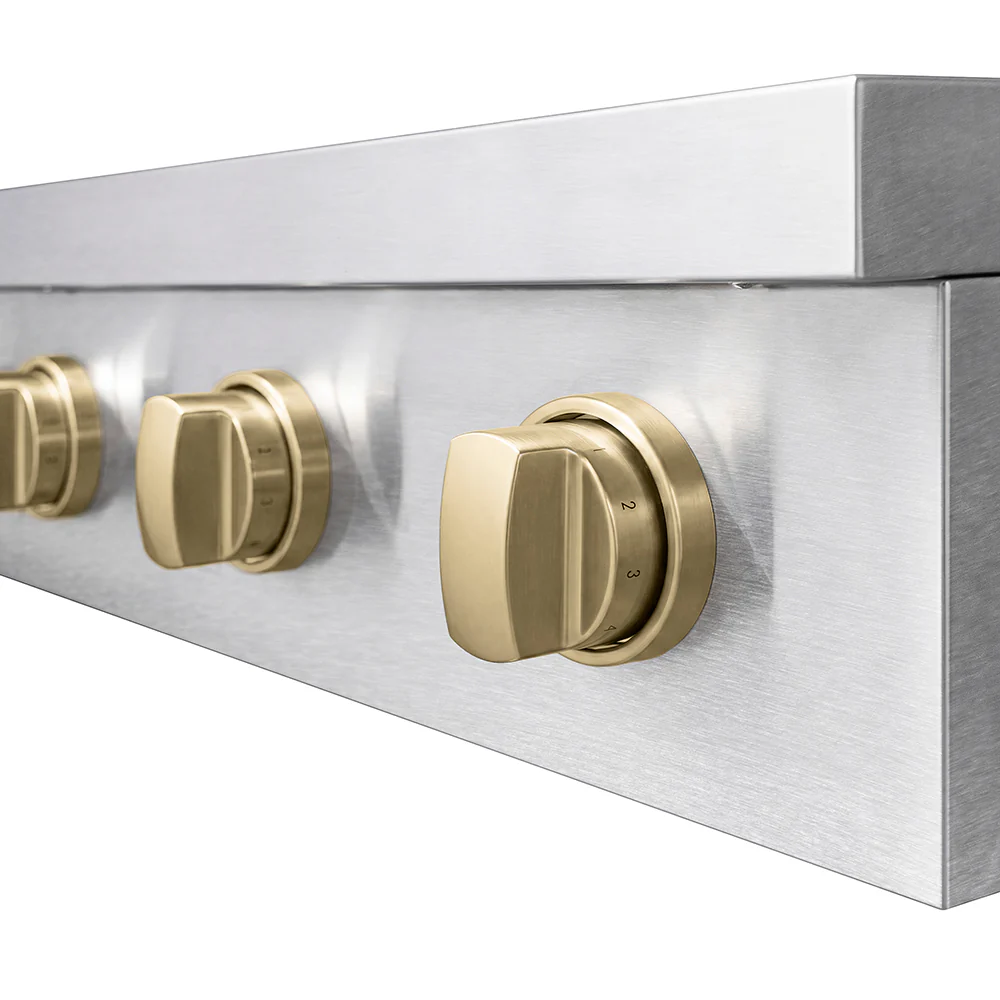 ZLINE Autograph Edition 30 in. Paramount Induction Rangetop with 4 Element Cooktop in Satin Stainless Steel and Champagne Bronze Accents (SINRTSZ-30-CB) - Image 9