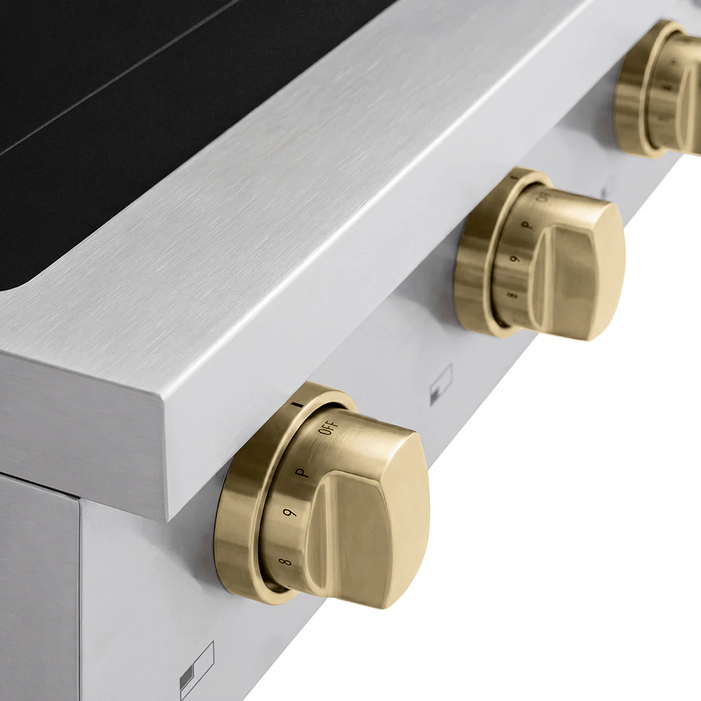 ZLINE Autograph Edition 30 in. Paramount Induction Rangetop with 4 Element Cooktop in Stainless Steel and Champagne Bronze Accents (SINRTZ-30-CB) - Image 11