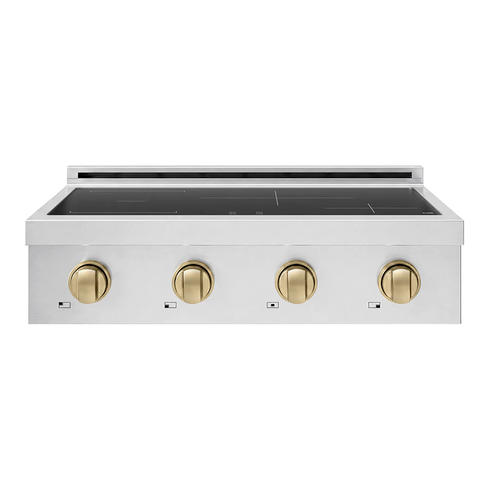 ZLINE Autograph Edition 30 in. Paramount Induction Rangetop with 4 Element Cooktop in Stainless Steel and Champagne Bronze Accents (SINRTZ-30-CB) - Image 8