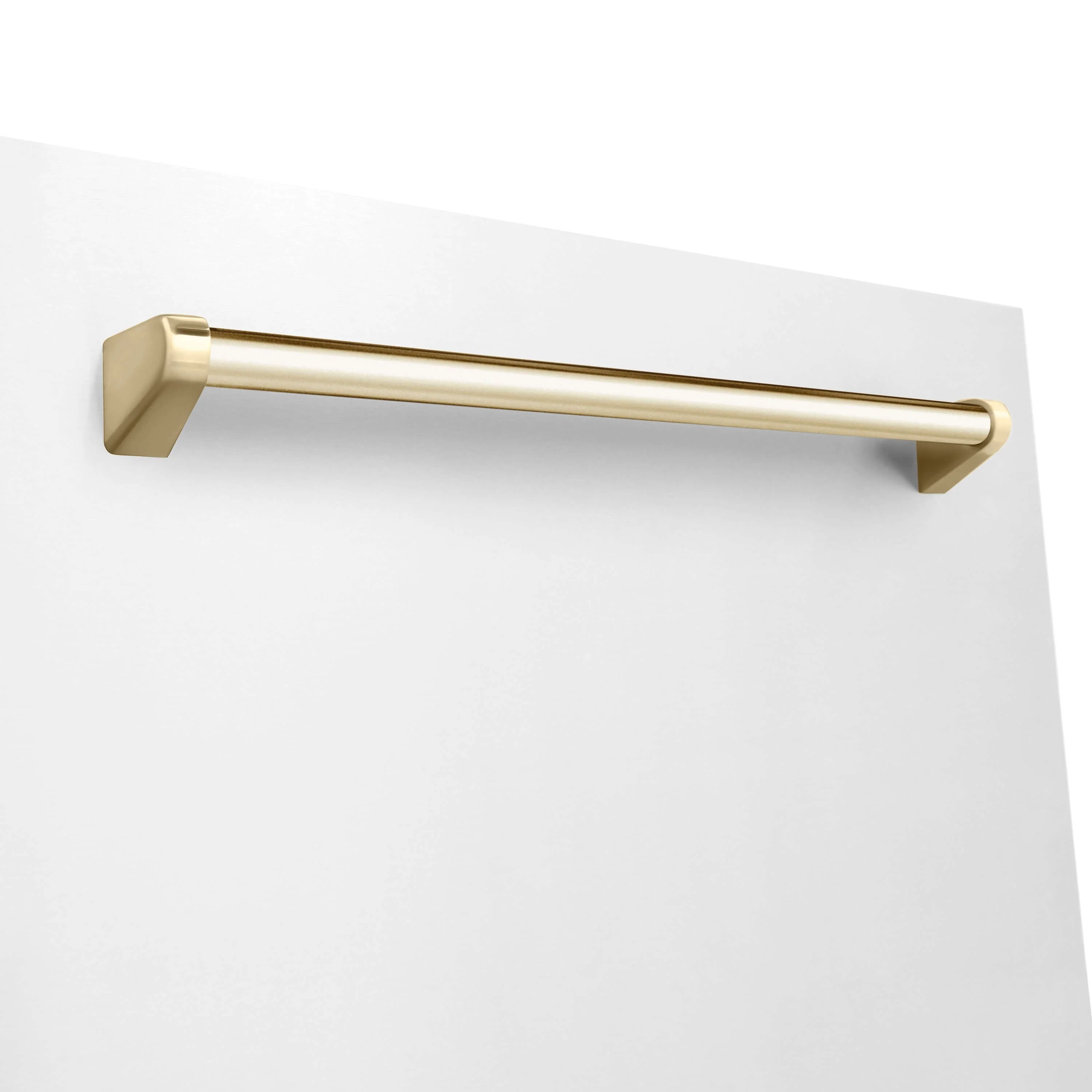 ZLINE 30 in. Autograph Edition Kitchen Package with Stainless Steel Dual Fuel Range with White Matte Door, Range Hood and Dishwasher with Polished Gold Accents - Image 18