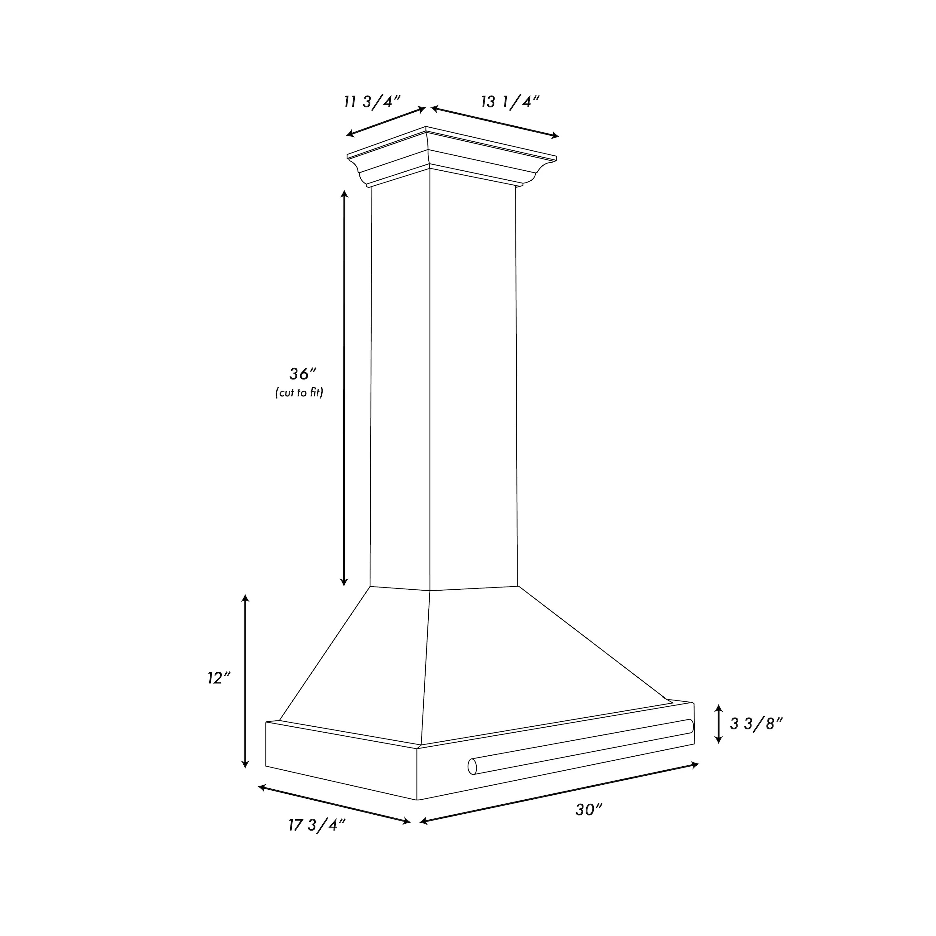 ZLINE 30 in. Autograph Edition Black Stainless Steel Wall Mount Range Hood With Champagne Bronze Handle (BSKB4Z-30-CB) - Image 5