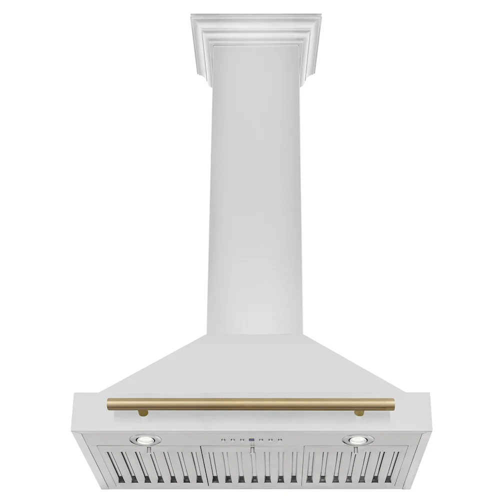 ZLINE 30 in. Autograph Edition Convertible Stainless Steel Range Hood with Stainless Steel Shell and Champagne Bronze Accents (KB4STZ-30-CB) - Image 5