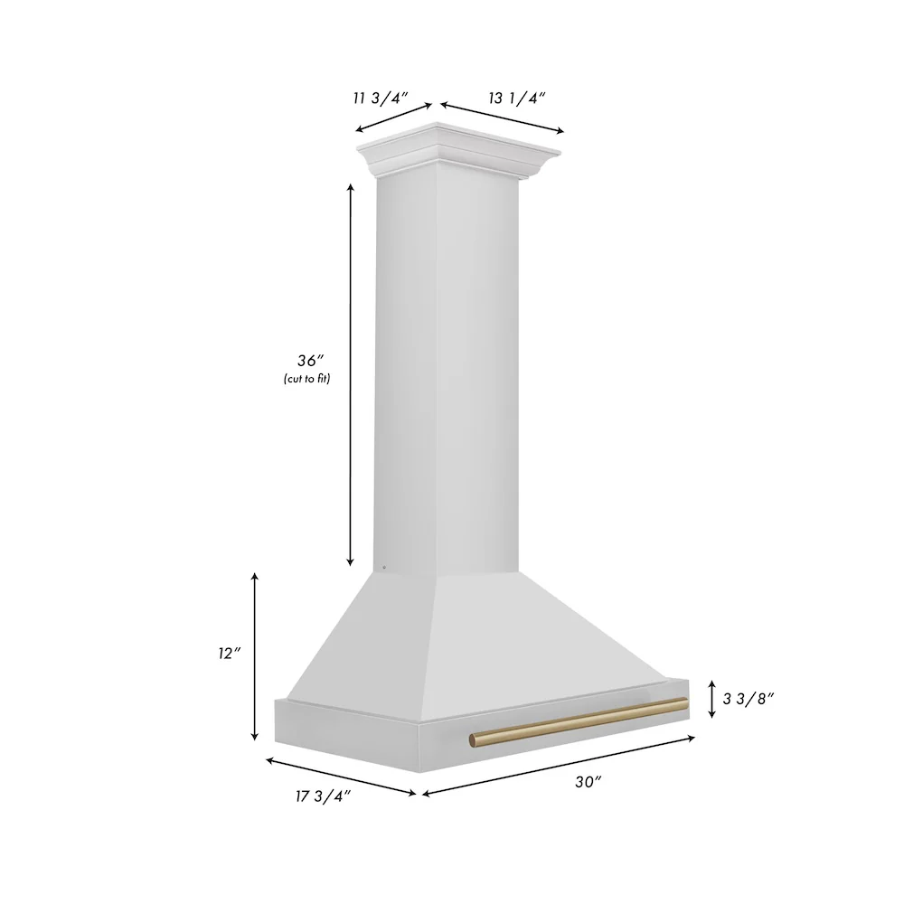 ZLINE 30 in. Autograph Edition Convertible Stainless Steel Range Hood with Stainless Steel Shell and Champagne Bronze Accents (KB4STZ-30-CB) - Image 6