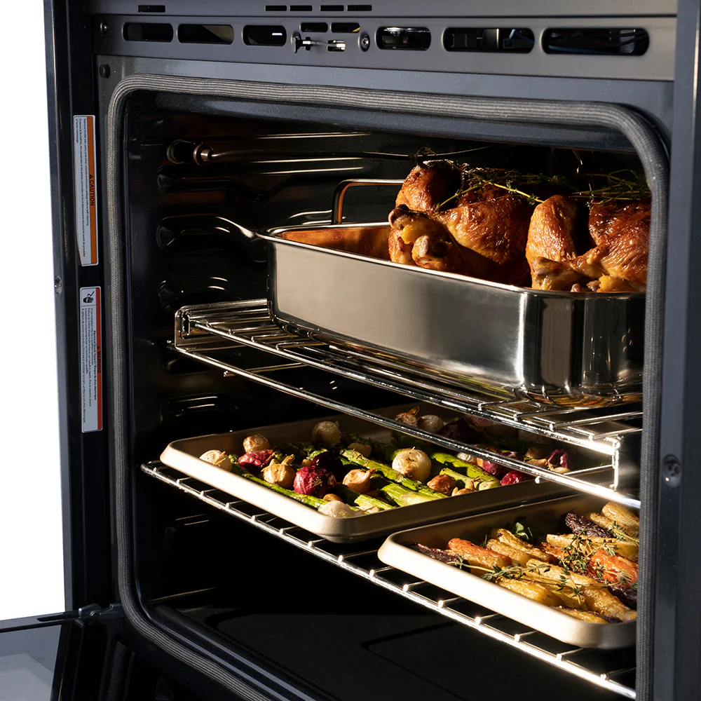 ZLINE Autograph Edition 30 in. Professional True Convection Single Wall Oven with Air Fry and Self Clean in Stainless Steel with Champagne Bronze Handle (WASZ-30-CB) - Image 12