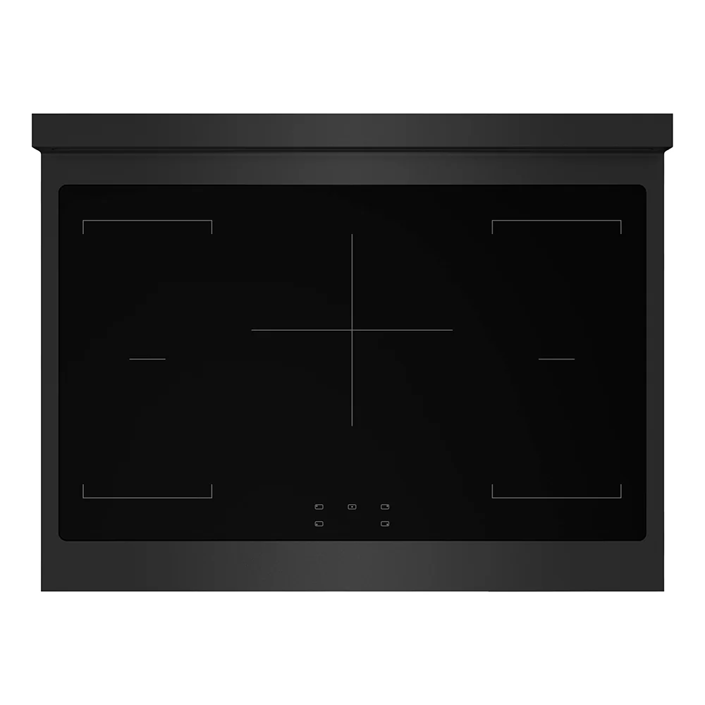 ZLINE Autograph Edition 36 in. 5.2 cu. ft. Paramount Induction Range with 5 Element Cooktop and Electric Convection Oven in Black Stainless Steel with Champagne Bronze Accents (SINRBZ-36-CB) - Image 2