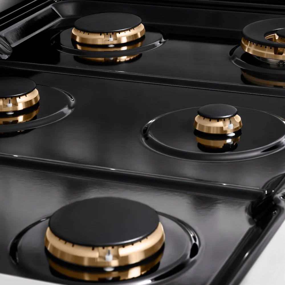 ZLINE Autograph Edition 36 in. Paramount Gas Rangetop with 6 Burners and Porcelain Cooktop in Stainless Steel with Champagne Bronze Accents, Open Box-Great Condition - Image 4