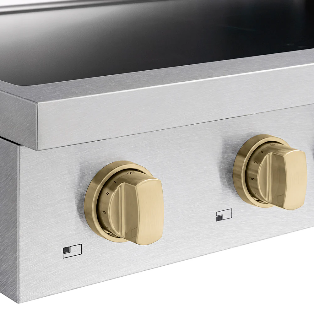 ZLINE Autograph Edition 36 in. Paramount Induction Rangetop with 5 Element Cooktop in Satin Stainless Steel and Champagne Bronze Accents (SINRTSZ-36-CB) - Image 8