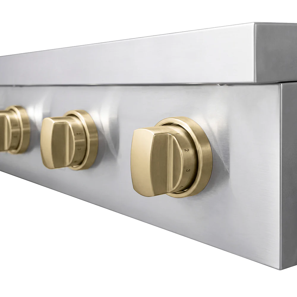 ZLINE Autograph Edition 36 in. Paramount Induction Rangetop with 5 Element Cooktop in Stainless Steel and Champagne Bronze Accents (SINRTZ-36-CB) - Image 9