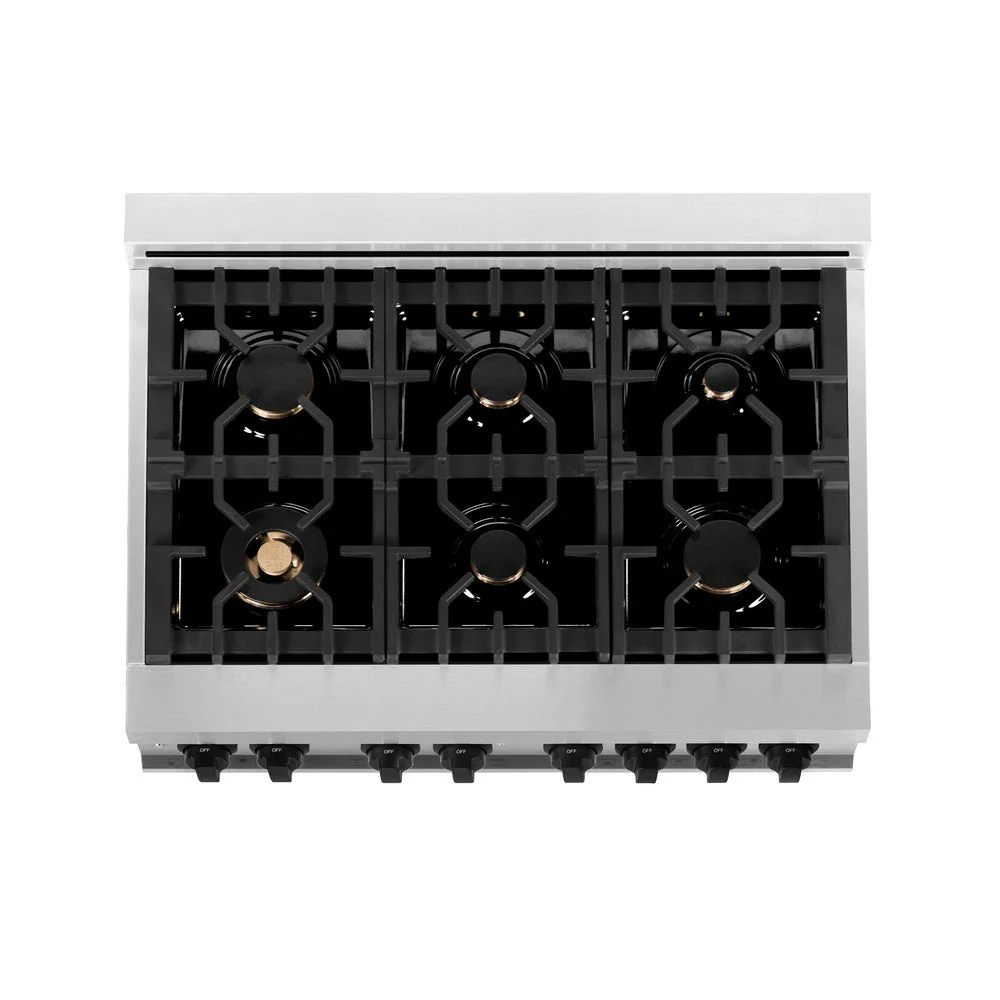 ZLINE 36 in. Autograph Edition Kitchen Package with Stainless Steel Dual Fuel Range with White Matte Door, Range Hood and Dishwasher with Matte Black Accents - Image 6