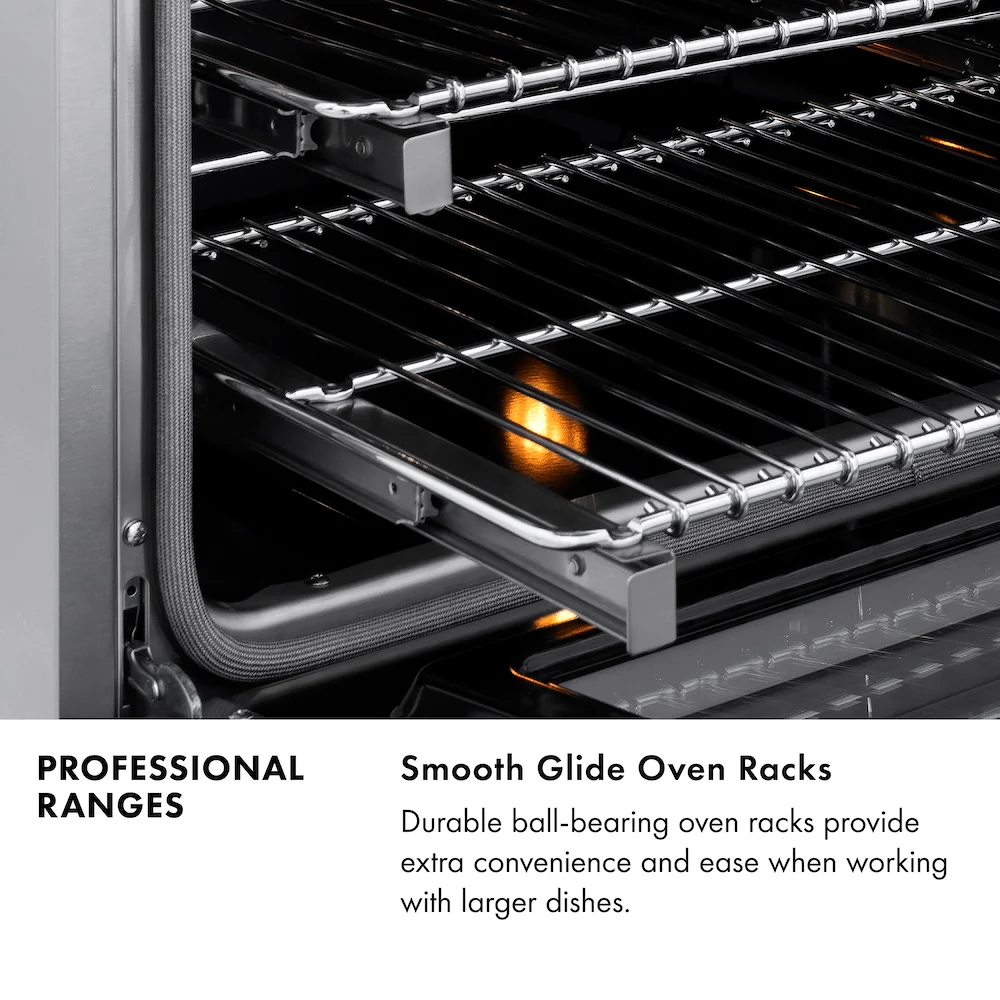 ZLINE Autograph Edition 36 in. 4.6 cu. ft. Legacy Dual Fuel Range with 6 Burner Gas Cooktop and Electric Convection Oven in Stainless Steel and Polished Gold Accents (RAZ-36-G) - Image 28