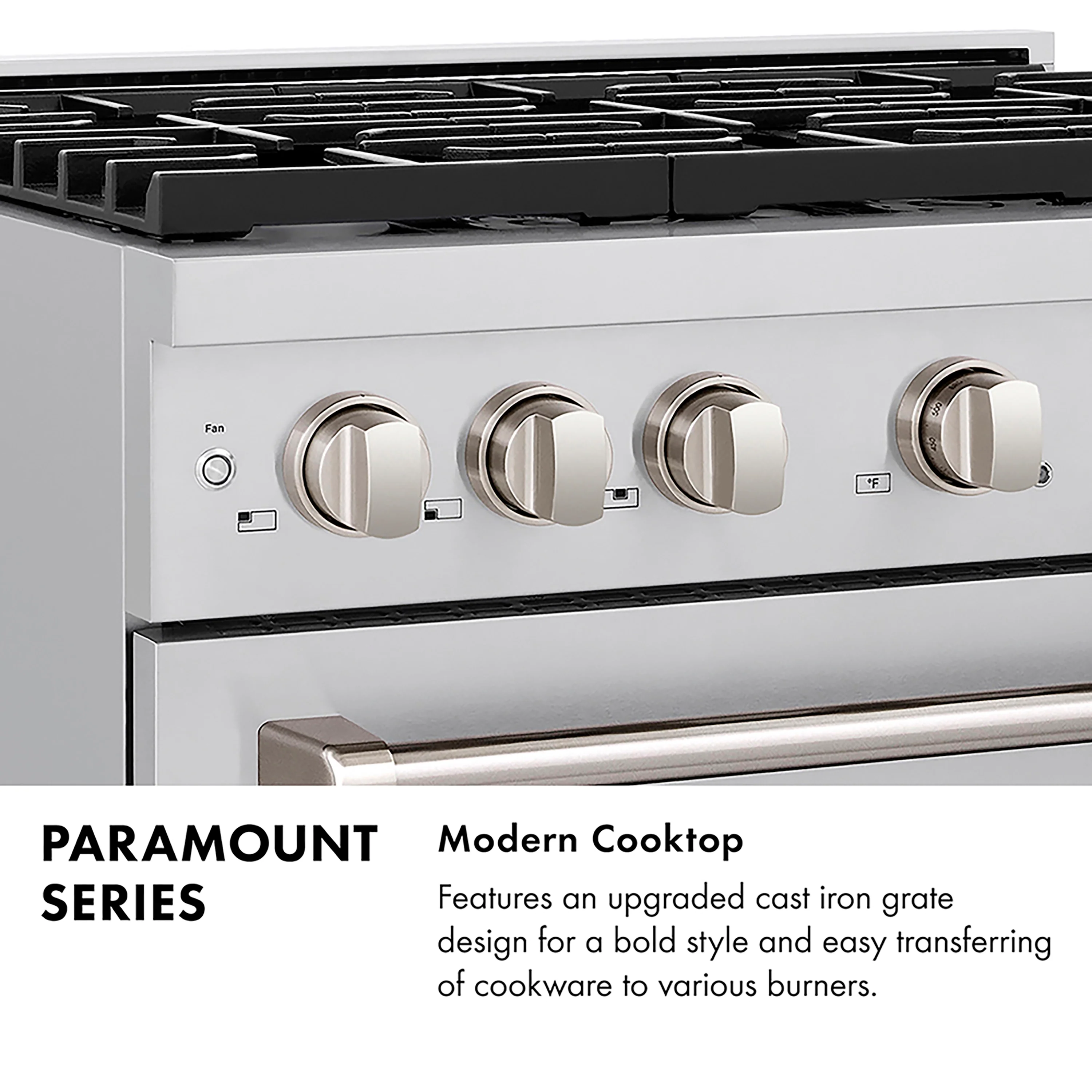 ZLINE Autograph Edition 36 in. 5.2 cu. ft. Paramount Gas Range with 6 Burner DuoPro™ Cooktop and Convection Gas Oven in Satin Stainless Steel with White Matte Door and Polished Gold Accents (PSGRSZ-WM-36-G) - Image 15