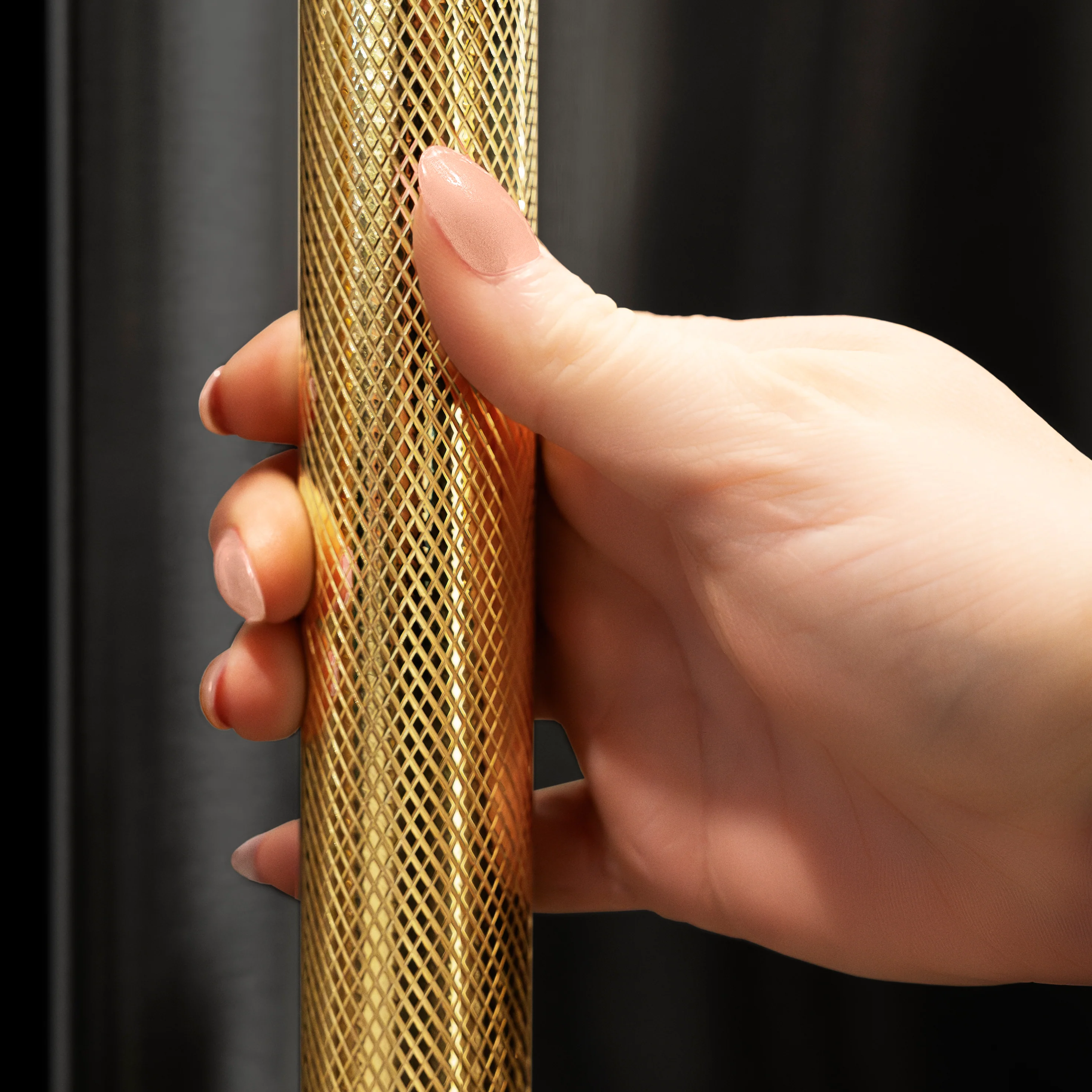 ZLINE Autograph Edition 36 in. 28.9 cu. ft. Standard-Depth French Door External Water Dispenser Refrigerator with Dual Ice Maker in Fingerprint-Resistant Black Stainless Steel and Polished Gold Helix Handles (RSMZ-W-36-BS-KG) - Image 2