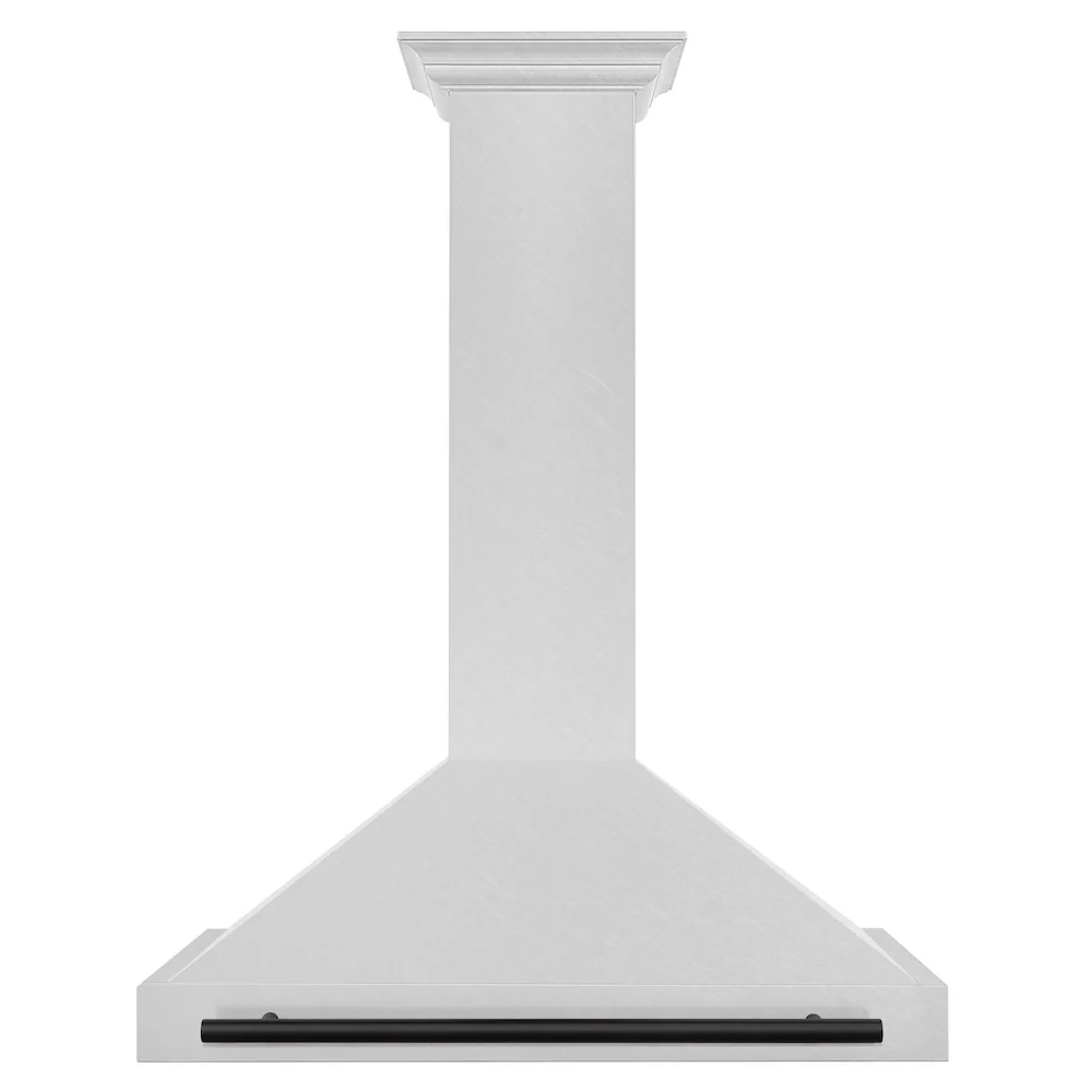 ZLINE Autograph Edition 36 in. Convertible Satin Stainless Steel Wall Mount Range Hood with Matte Black Handle (KB4SNZ-36-MB) - Image 3