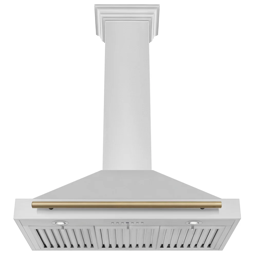 ZLINE 36 in. Autograph Edition Convertible Stainless Steel Range Hood with Stainless Steel Shell and Champagne Bronze Accents (KB4STZ-36-CB) - Image 4