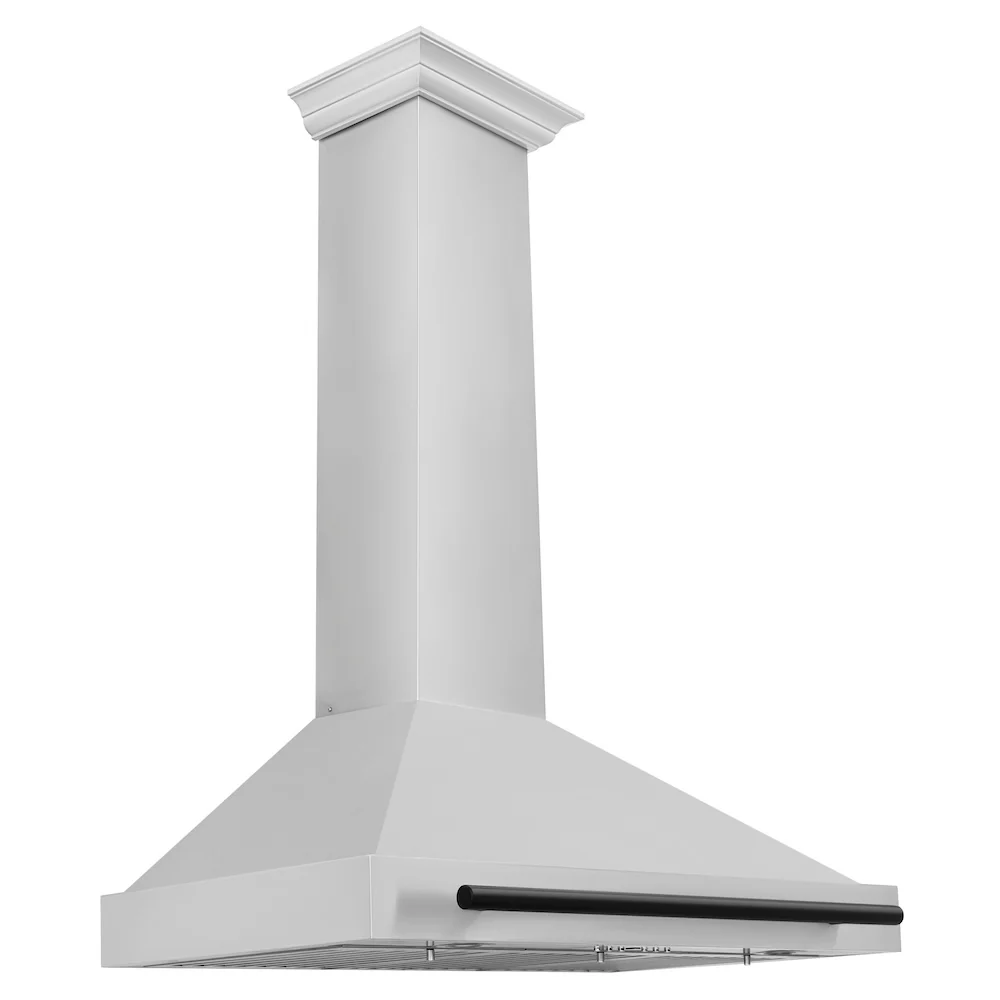 ZLINE 36 in.Autograph Edition Convertible Stainless Steel Range Hood with Stainless Steel Shell and Matte Black Accents (KB4STZ-36-MB) - Image 4