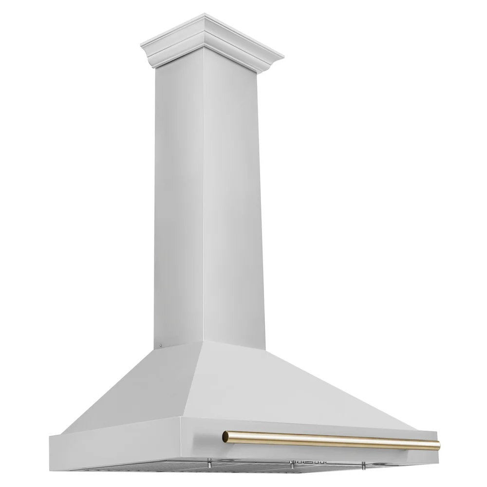 ZLINE 36 in. Autograph Edition Convertible Stainless Steel Range Hood with Stainless Steel Shell and Polished Gold Accents (KB4STZ-36-G) - Image 4