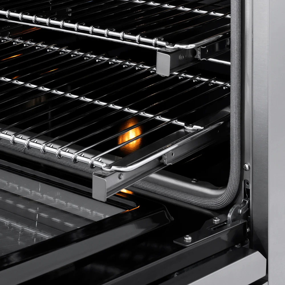 ZLINE Autograph Edition 48 in. 6.7 cu. ft. Classic Dual Fuel Range with 8 Burner DuoPro™ Cooktop and Dual Ovens in Stainless Steel and Champagne Bronze Accents (PCDRZ-48-CB) - Image 15