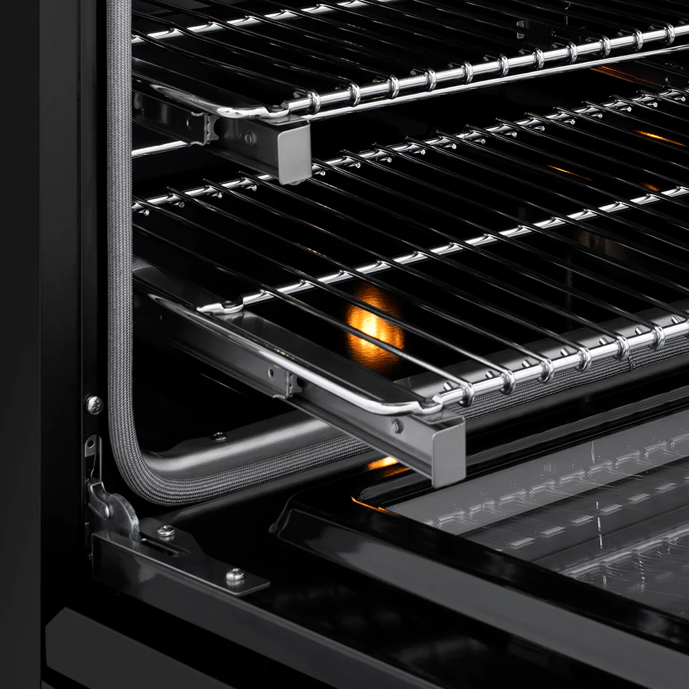 ZLINE Autograph Edition 48 in. 6.7 cu. ft. Classic Gas Range with 8 Burner DuoPro™ Cooktop and Dual Ovens in Black Stainless Steel and Champagne Bronze Accents (PCGRBZ-48-CB) - Image 15