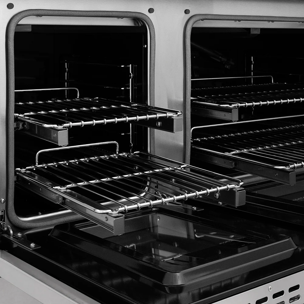 ZLINE Autograph Edition 48 in. 6.7 cu. ft. Classic Gas Range with 8 Burner DuoPro™ Cooktop and Dual Ovens in Stainless Steel and Champagne Bronze Accents (PCGRZ-48-CB) - Image 22