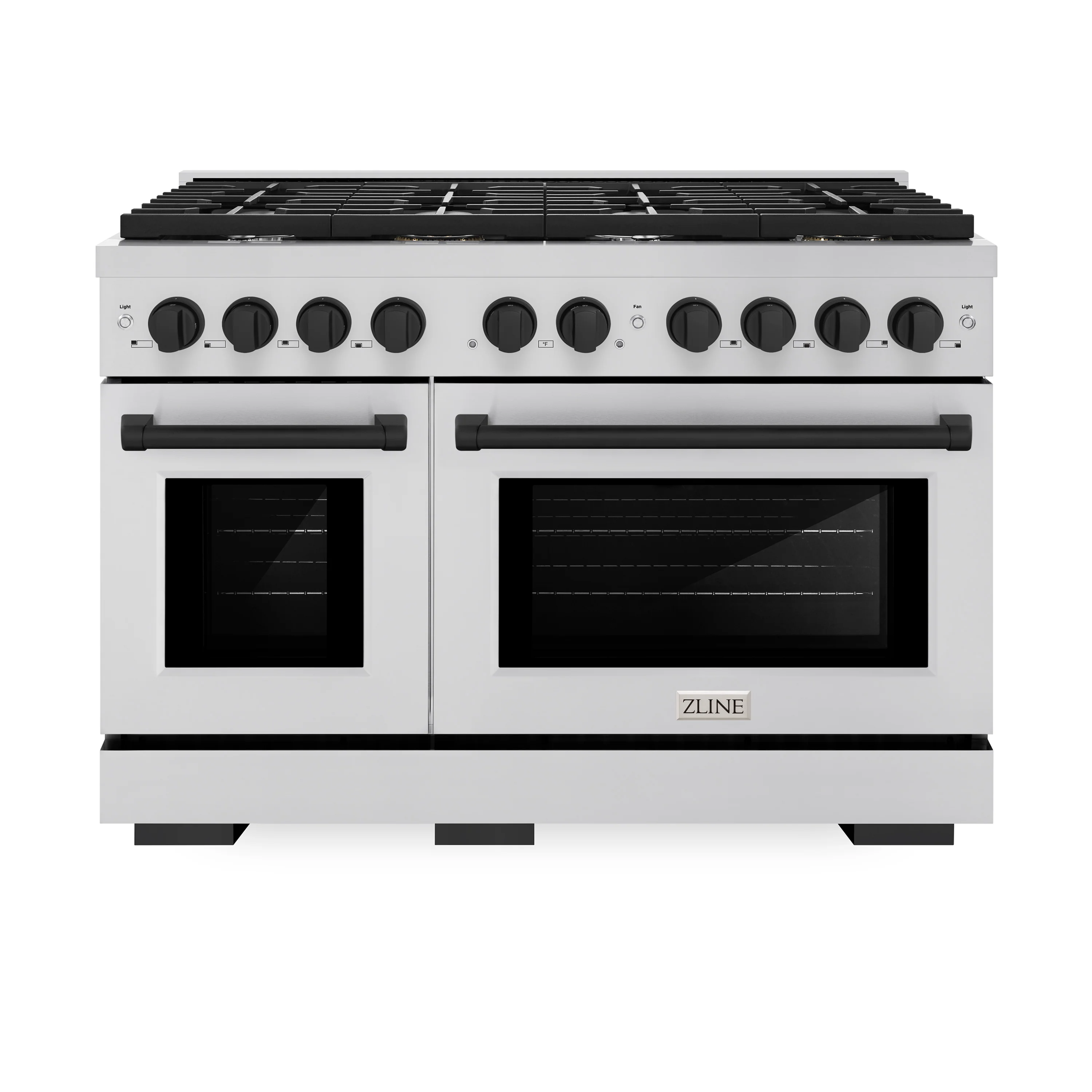 ZLINE Autograph Edition 48 in. 6.7 cu. ft. Paramount Double Oven Gas Range with 8 Burner Cooktop in Stainless Steel and Matte Black Accents, Open Box-Great Condition - Image 2