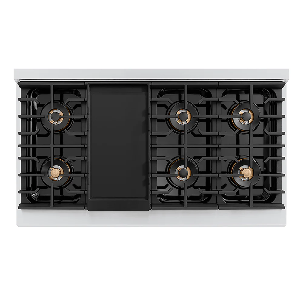 ZLINE Autograph Edition 48 in. Paramount Gas Rangetop with 8 Burner DuoPro™ Cooktop in Stainless Steel and Polished Gold Accents, Open Box-Great Condition - Image 4