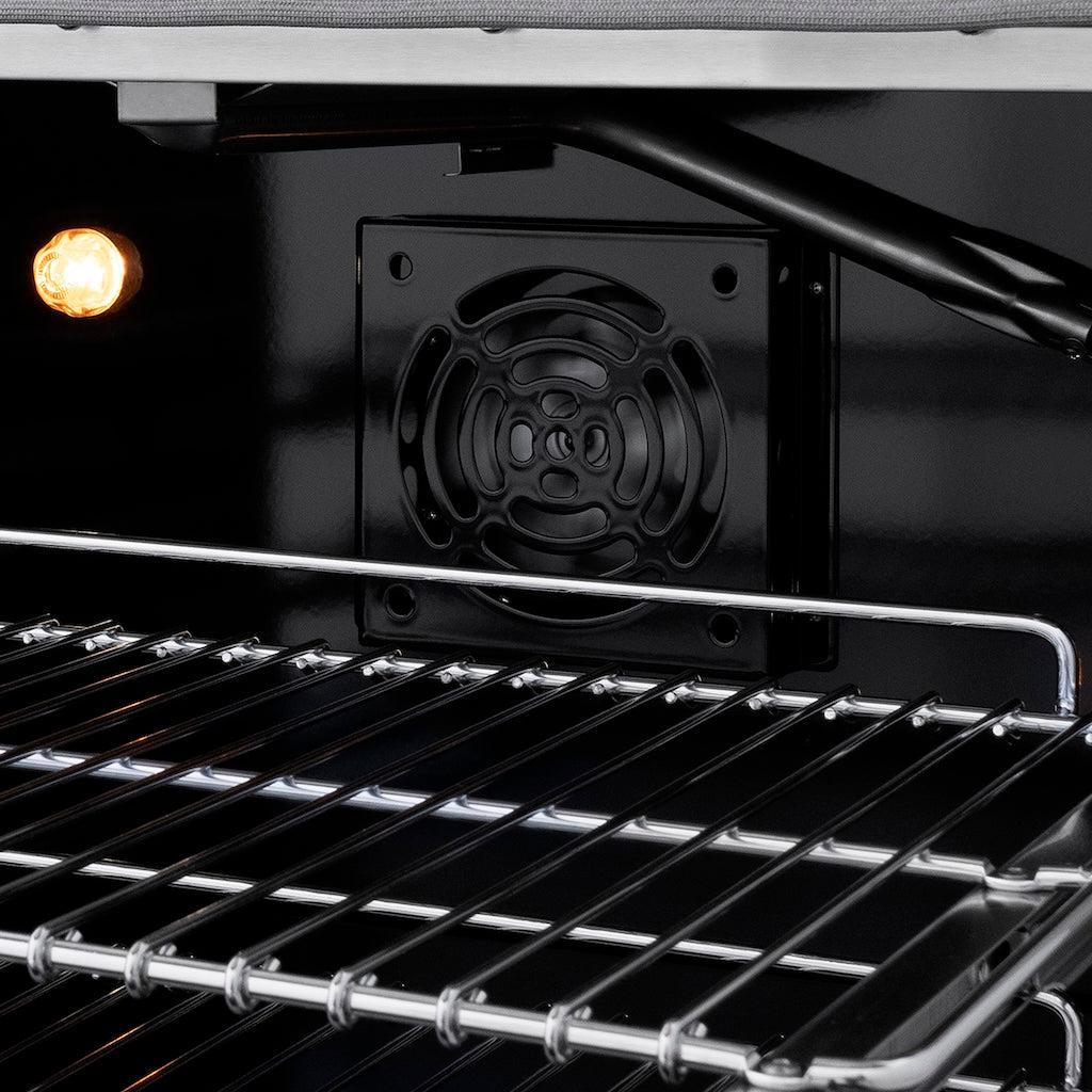 ZLINE Autograph Edition 48 in. 6.7 cu. ft. Paramount Double Oven Gas Range with 8 Burner Cooktop in Satin Stainless Steel and Polished Gold Accents (SGRSZ-48-G) - Image 6