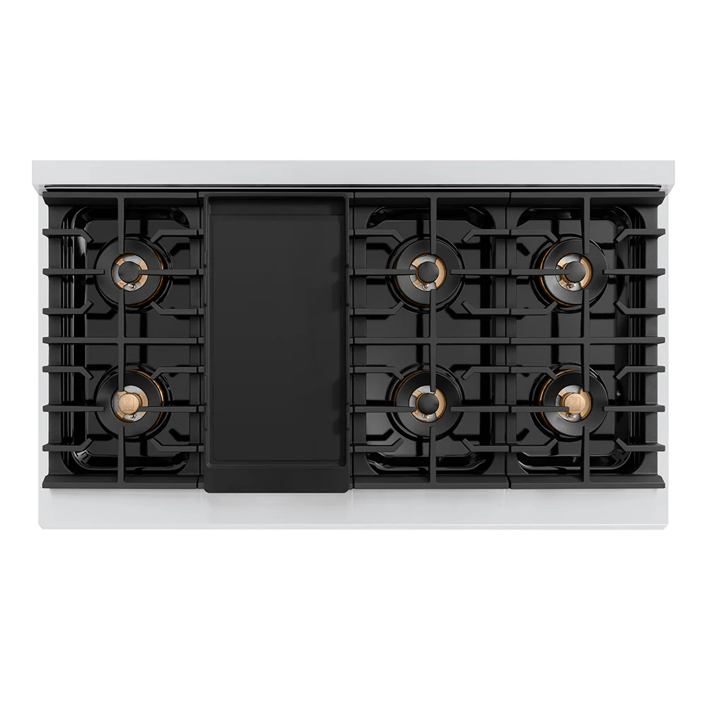 ZLINE Autograph Edition 48 in. Paramount Gas Rangetop with 8 Burner DuoPro™ Cooktop in Stainless Steel and Matte Black Accents (PSRTZ-48-MB) - Image 2