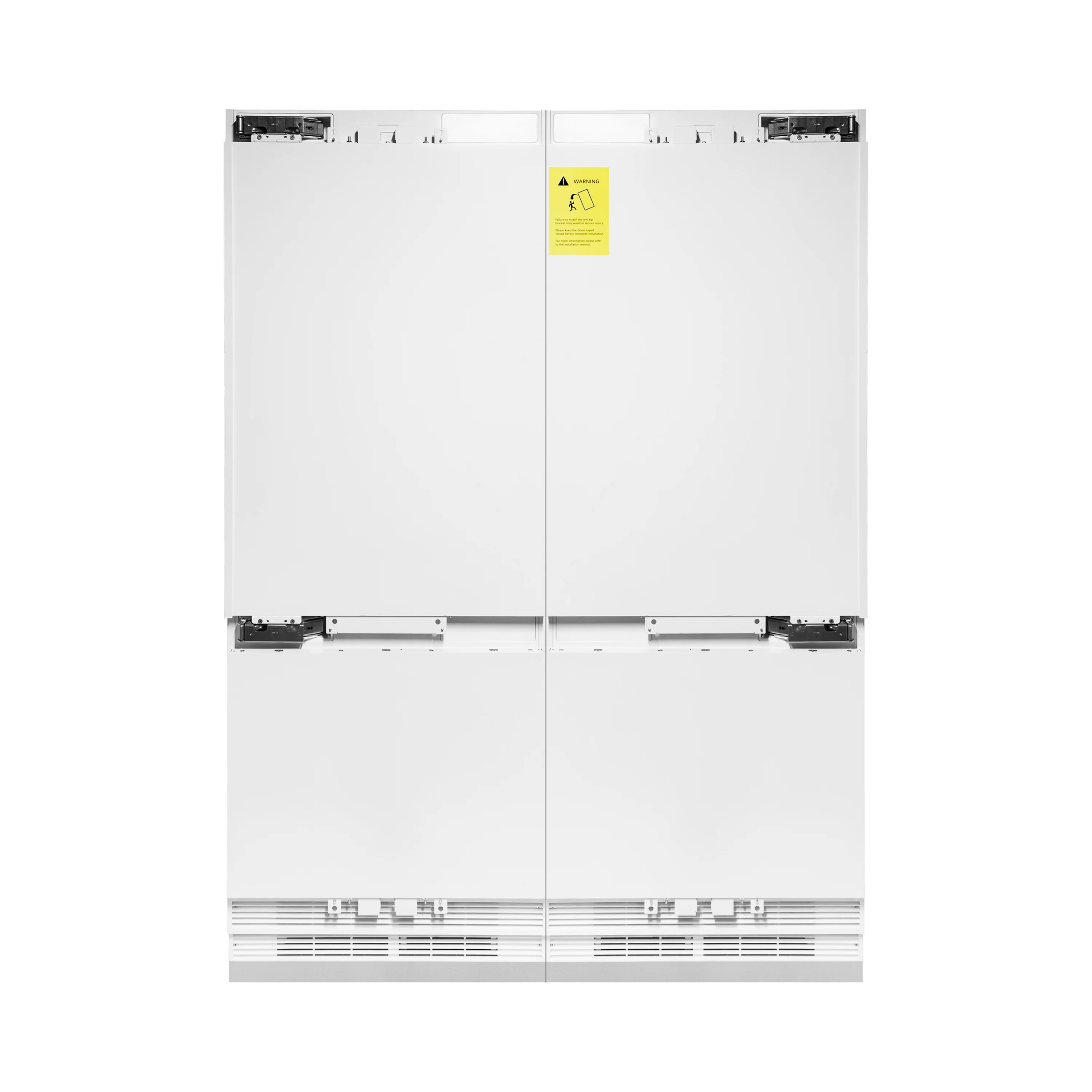 ZLINE Autograph Edition 60 in. 32.2 cu. ft. Panel Ready French Door Built-In Bottom Freezer Refrigerator with Water Dispenser and Ice Maker with Matte Black Accents (RBIVZ-60-MB) - Image 5