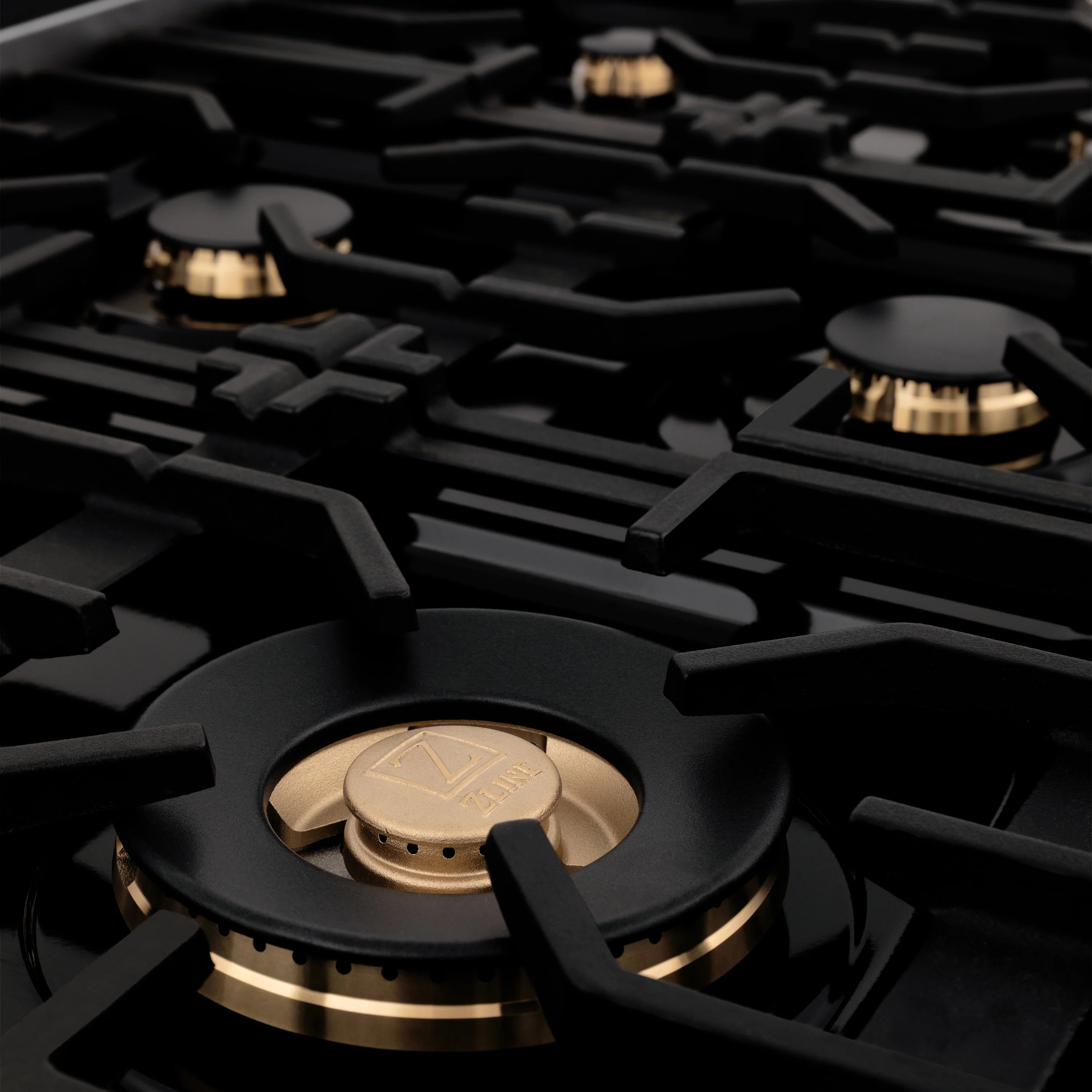 ZLINE Autograph Edition 60 in. 7.4 cu. ft. Legacy Dual Fuel Range with 9 Burner Gas Cooktop and 2 Electric Convection Ovens in Stainless Steel with White Matte Doors and Matte Black Accents (RAZ-WM-60-MB) - Image 21