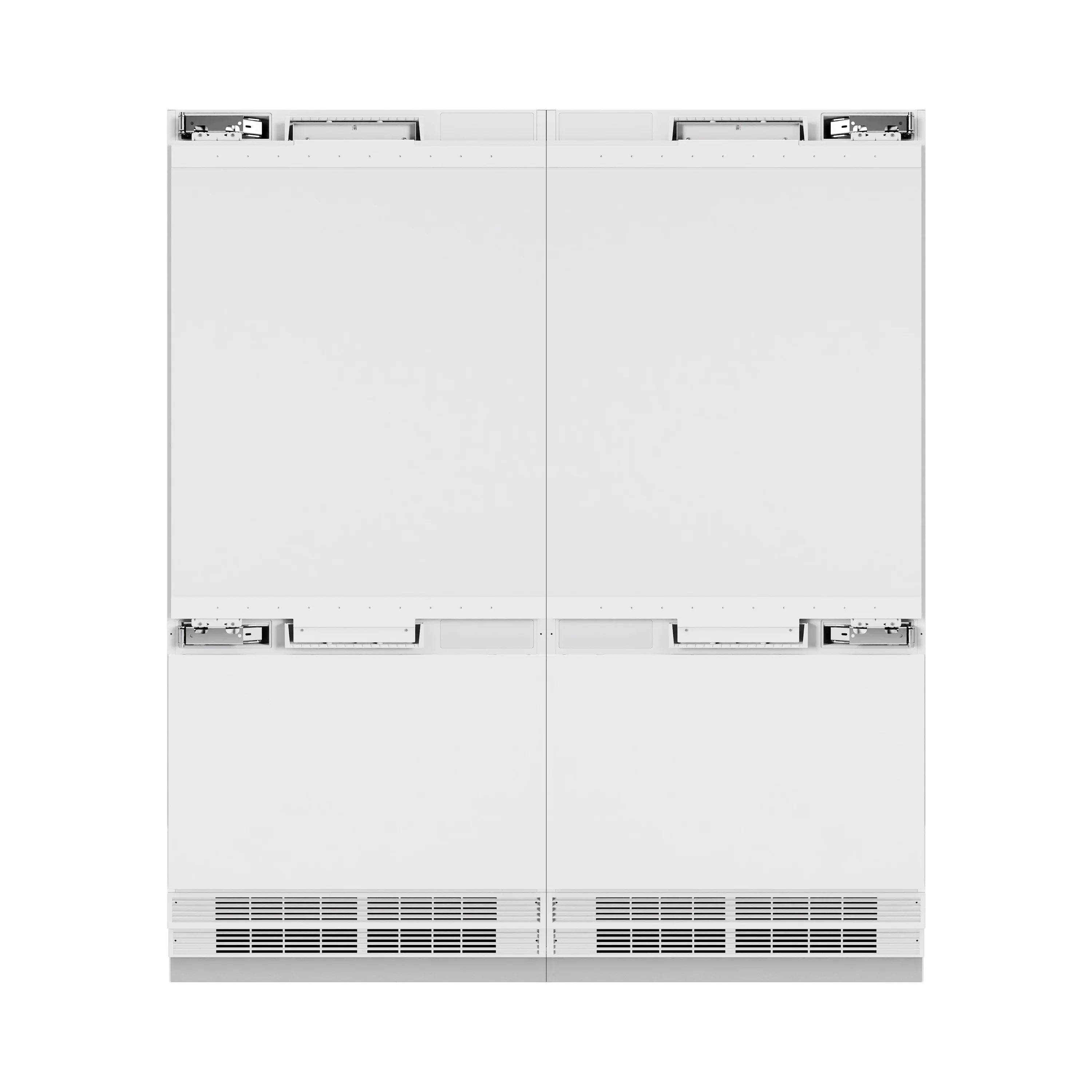 ZLINE Autograph Edition 72 in. 39.6 cu. ft. Panel Ready French Door Built-In Bottom Freezer Refrigerator with Water Dispensers and Ice Makers and Matte Black Accents (RBITZ-72-MB) - Image 3