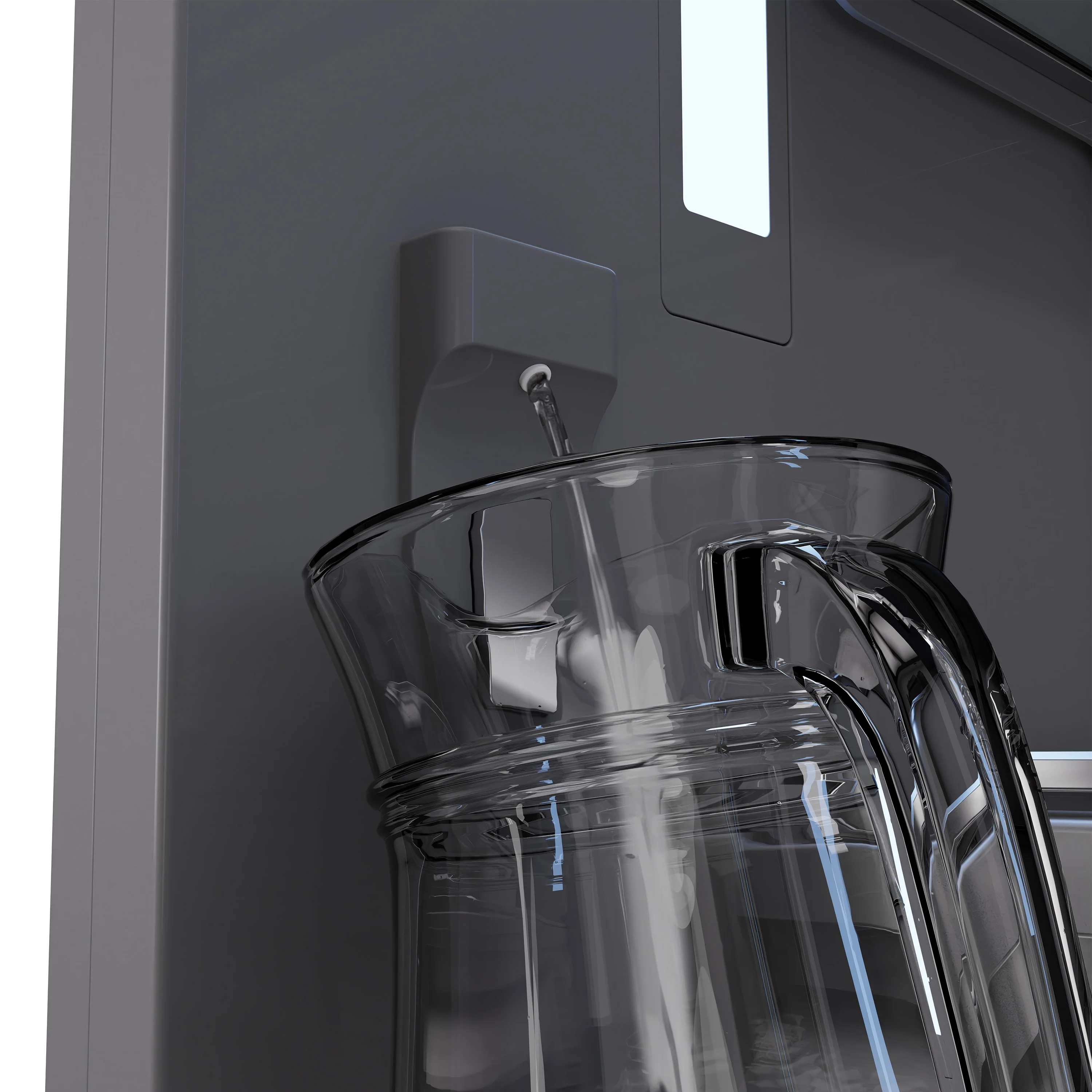 ZLINE Autograph Edition 72 in. 39.6 cu. ft. French Door Built-In Bottom Freezer Refrigerator with Water Dispensers and Ice Makers in Satin Stainless Steel with Graphite Gray Interior and Champagne Bronze Accents (GRBITZ-SN-72-CB) - Image 8