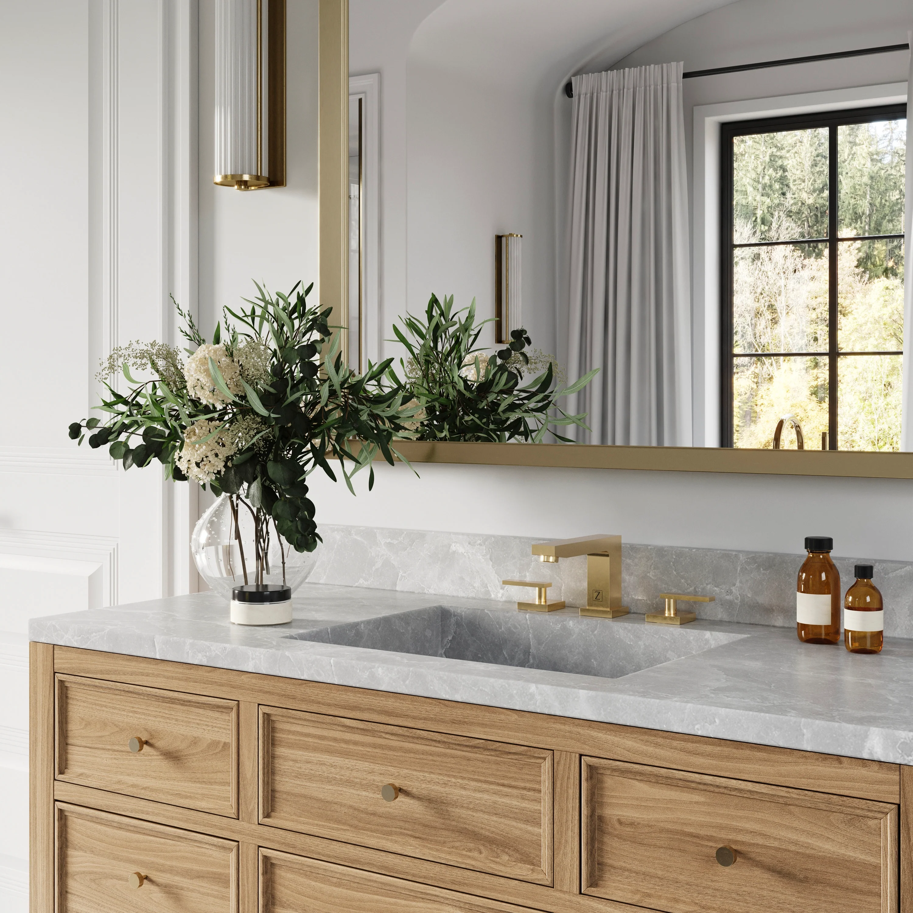 ZLINE Autograph Edition Crystal Bay Bath Faucet in Champagne Bronze (CBY-BF-CB) - Image 3