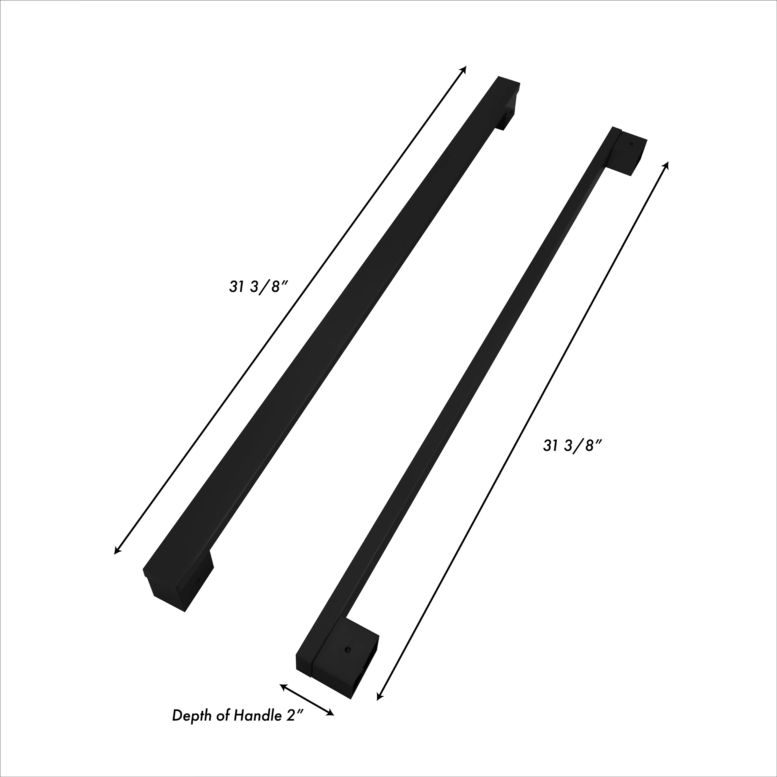 ZLINE Autograph Edition Matte Black Modern Handles (Set of 4) for Counter-Depth and Standard-Depth Refrigerators (RFMHZ-F-36-MB) - Image 4