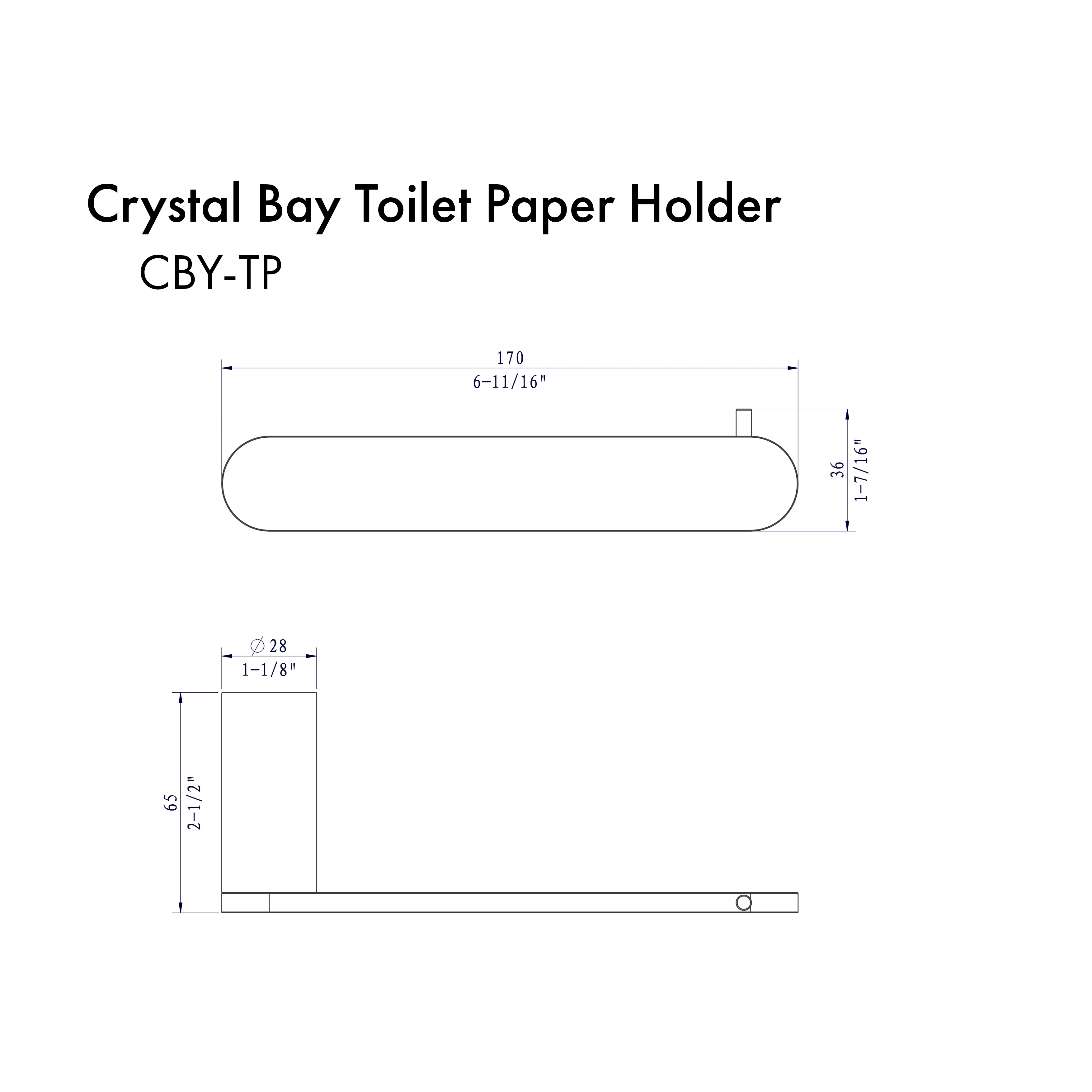 ZLINE Crystal Bay Toilet Paper Holder in Champagne Bronze (CBY-TP-CB) - Image 2