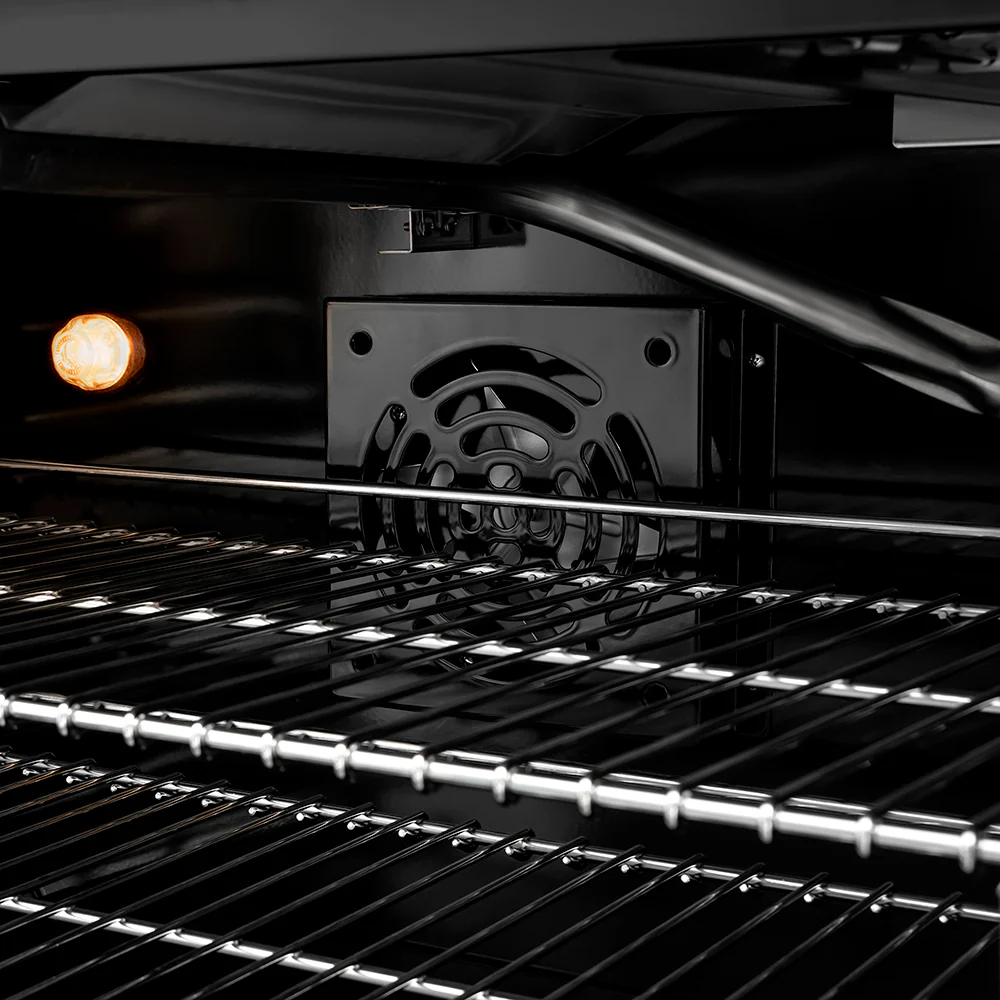 ZLINE Designer Collection 48 in. 6.7 cu. ft. Paramount Double Oven Gas Range with 8 Burner Cooktop in Black Satin Stainless Steel with Matte Black and Champagne Bronze Accents (SGRBSZ-48-MBCB) - Image 8