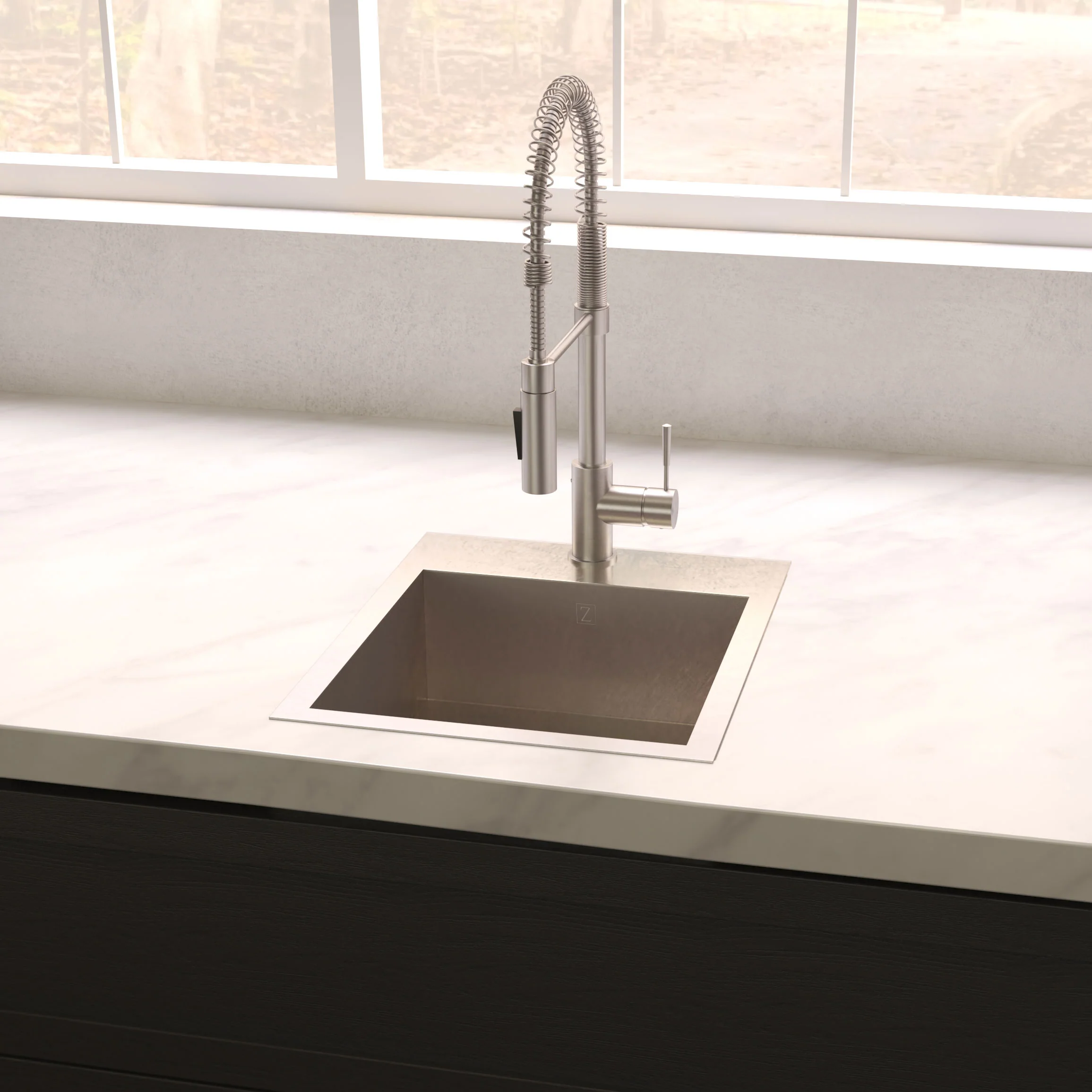 ZLINE 15 in. Donner Topmount Single Bowl Bar Kitchen Sink in Stainless Steel (STS-15) - Image 11