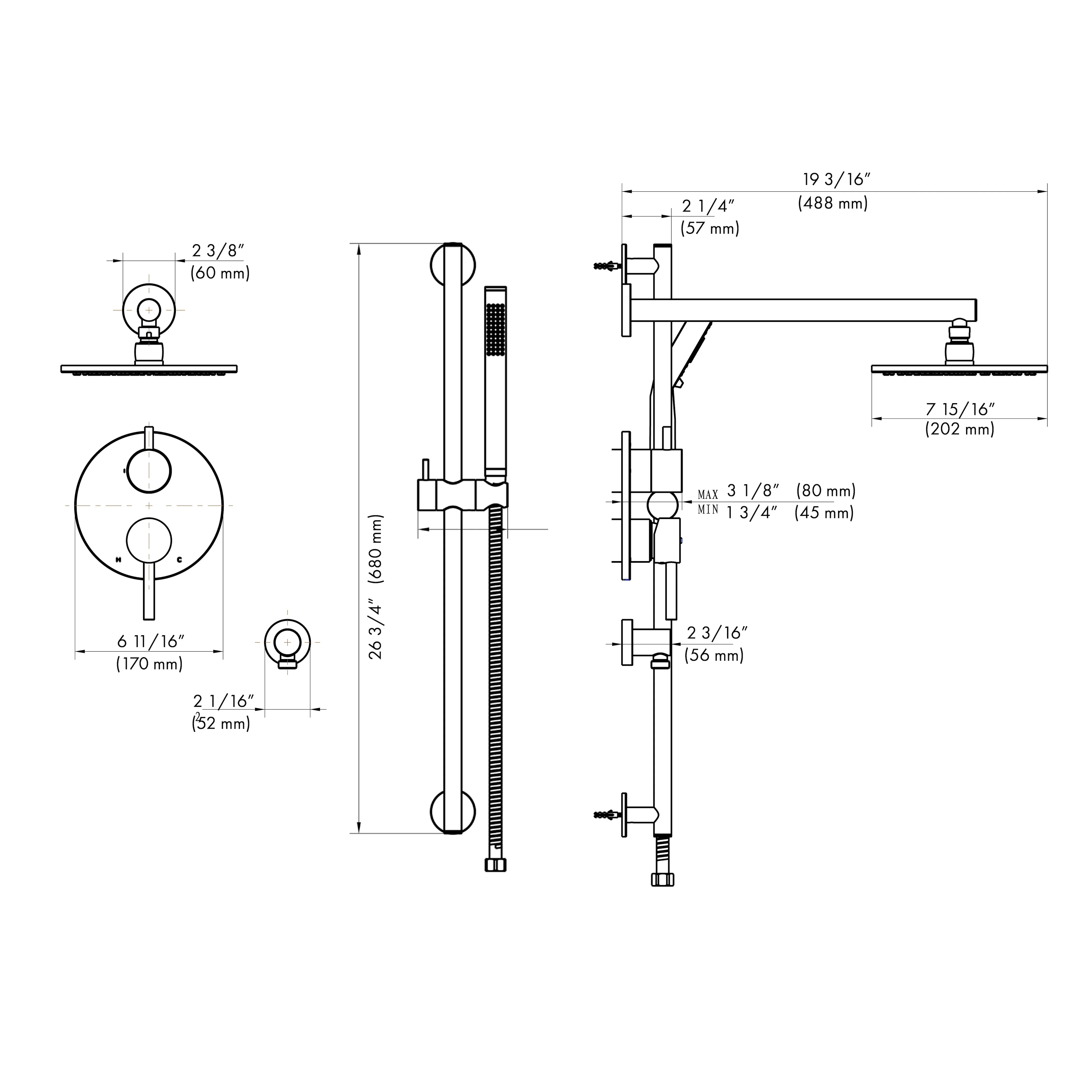 ZLINE El Dorado Shower System in Chrome (ELD-SHS-CH) - Image 6