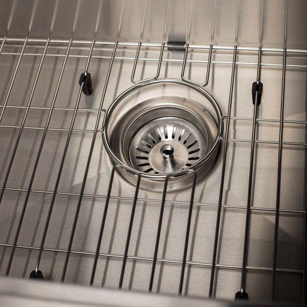 ZLINE 30 in. Garmisch Undermount Single Bowl Stainless Steel Kitchen Sink with Bottom Grid and Accessories (SLS-30) - Image 13