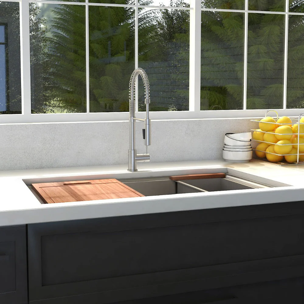 ZLINE 30 in. Garmisch Undermount Single Bowl Stainless Steel Kitchen Sink with Bottom Grid and Accessories (SLS-30) - Image 3