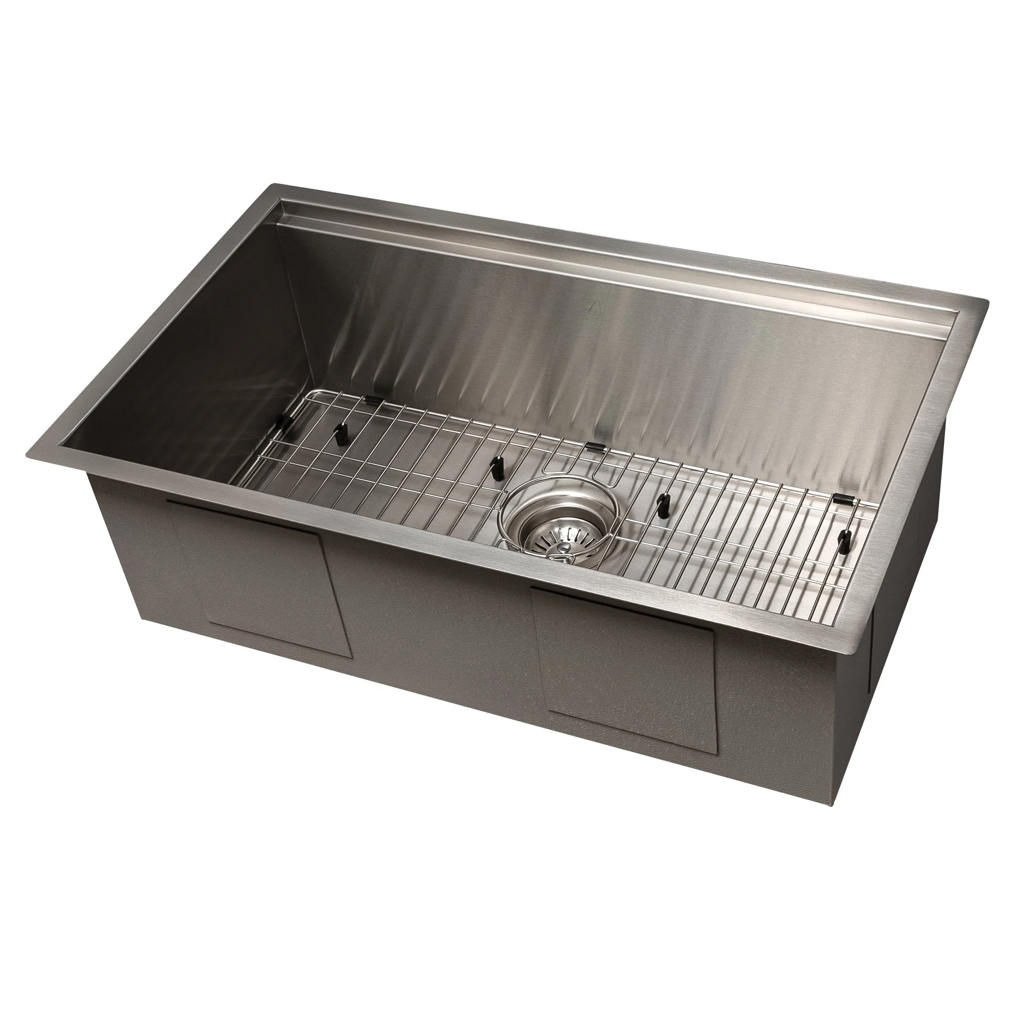 ZLINE 30 in. Garmisch Undermount Single Bowl Stainless Steel Kitchen Sink with Bottom Grid and Accessories (SLS-30) - Image 5