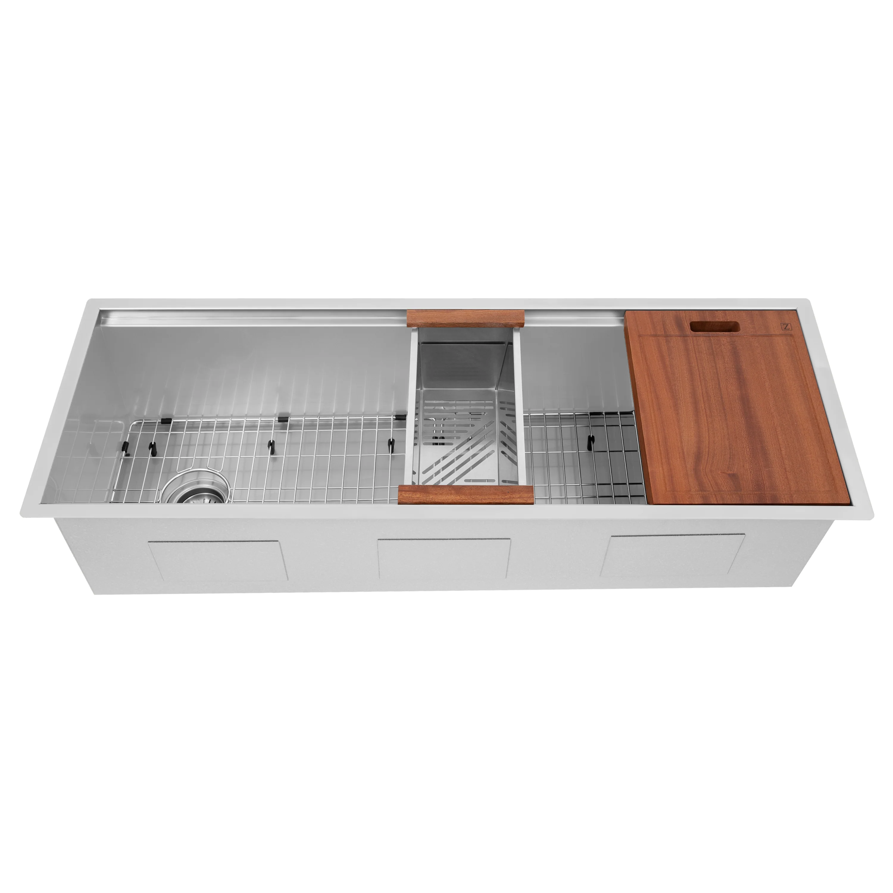 ZLINE 45 in. Garmisch Undermount Single Bowl Stainless Steel Kitchen Sink with Bottom Grid and Accessories (SLS-45) - Image 4