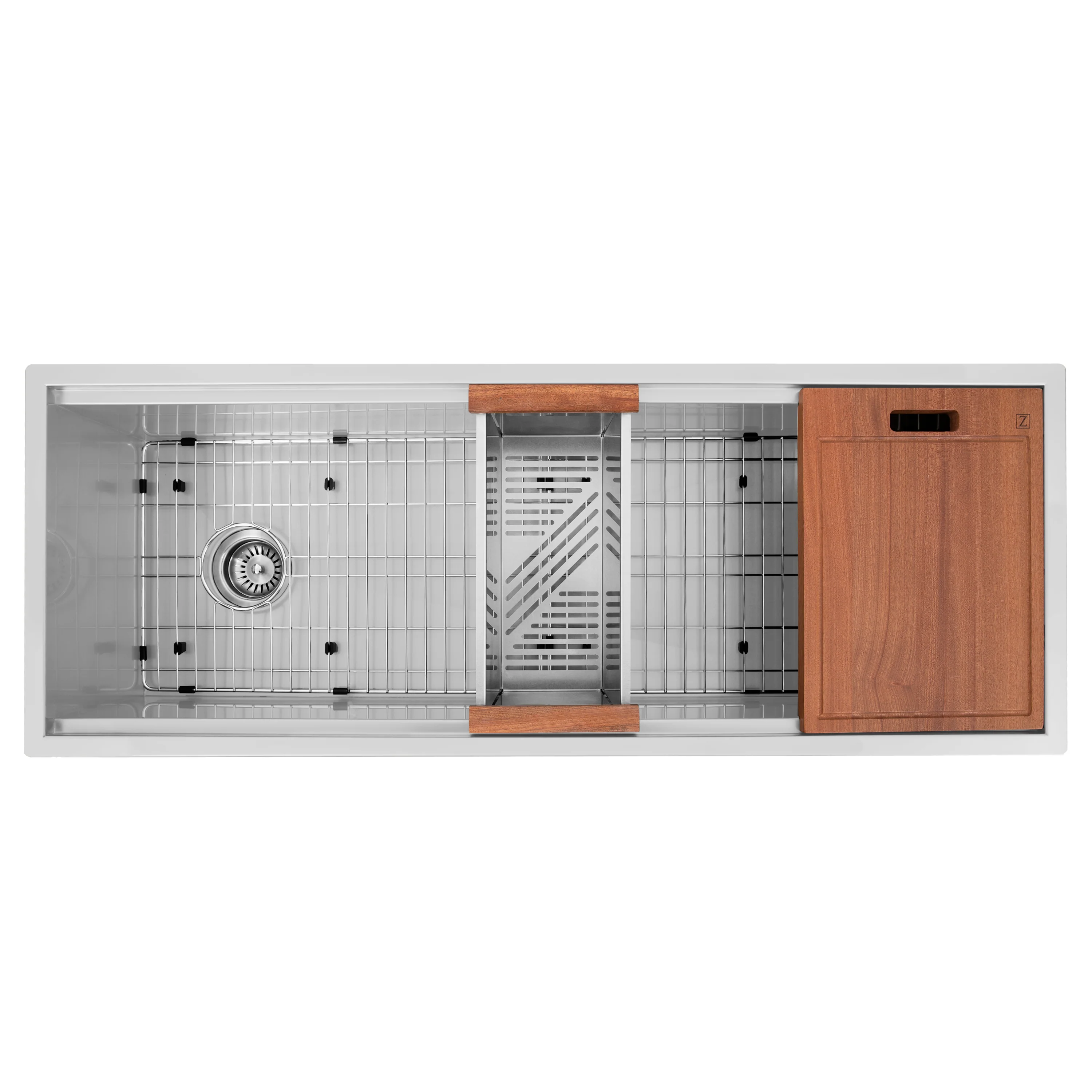 ZLINE 45 in. Garmisch Undermount Single Bowl Stainless Steel Kitchen Sink with Bottom Grid and Accessories (SLS-45) - Image 9